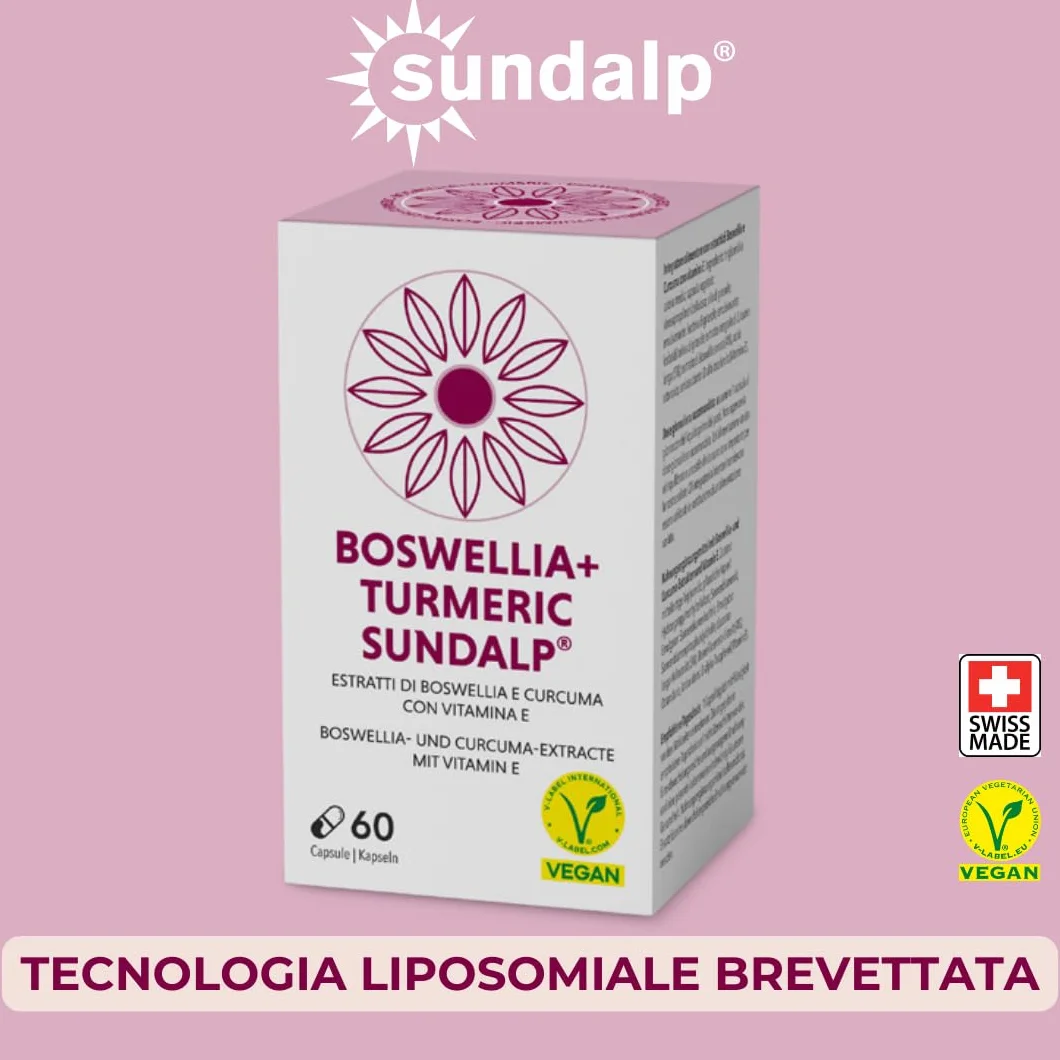 SUNDALP Boswellia + Turmeric Integratore Articolazioni e Dolori Muscolari 60 Capsule
