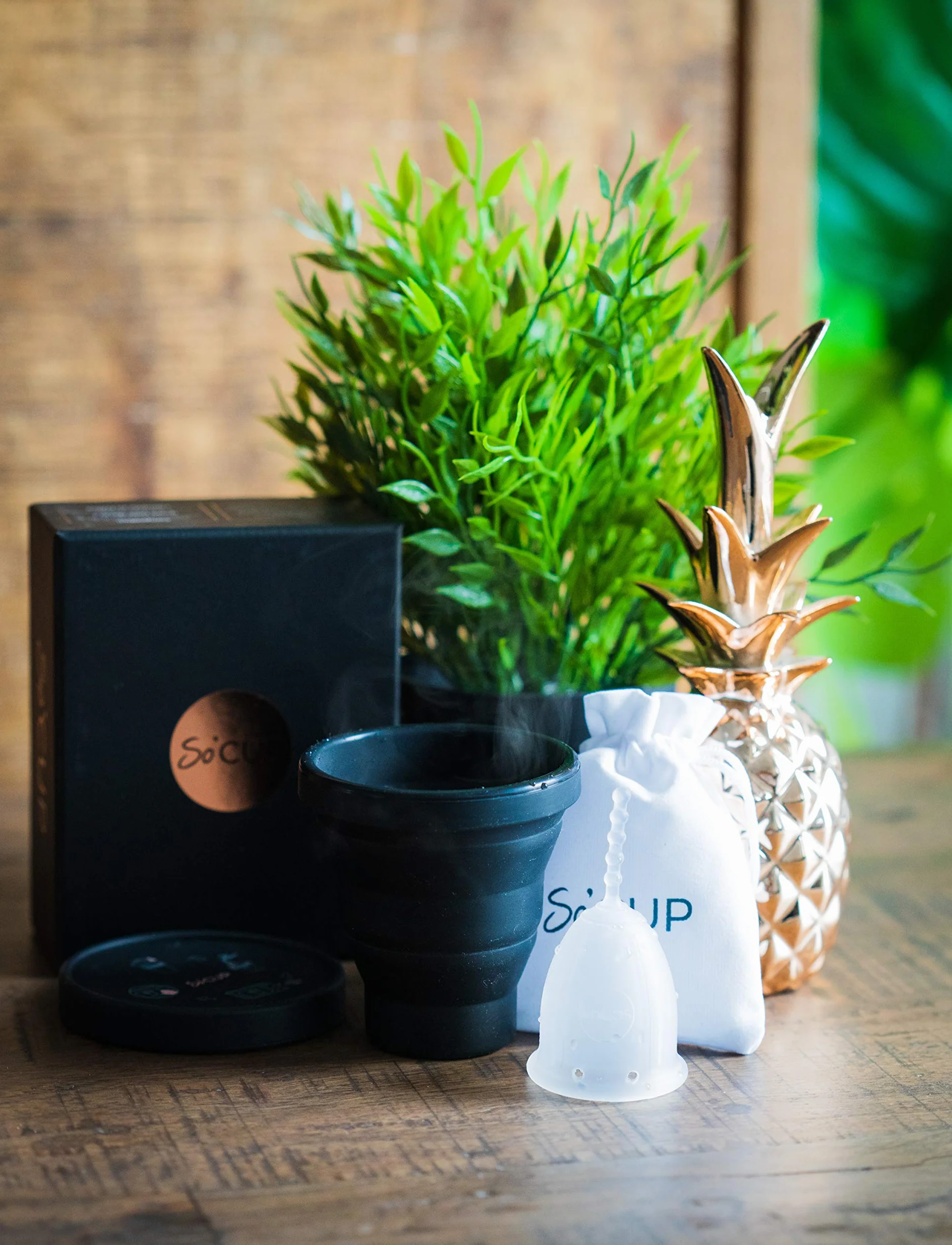 SO CUP Sterilizzatore Pieghevole e Scatola di Immagazzinaggio per tutti i tipi di Coppetta Mestruale, Menstrual Cup - 100% Silicone Medico - Istruzioni per l'Uso Incluse