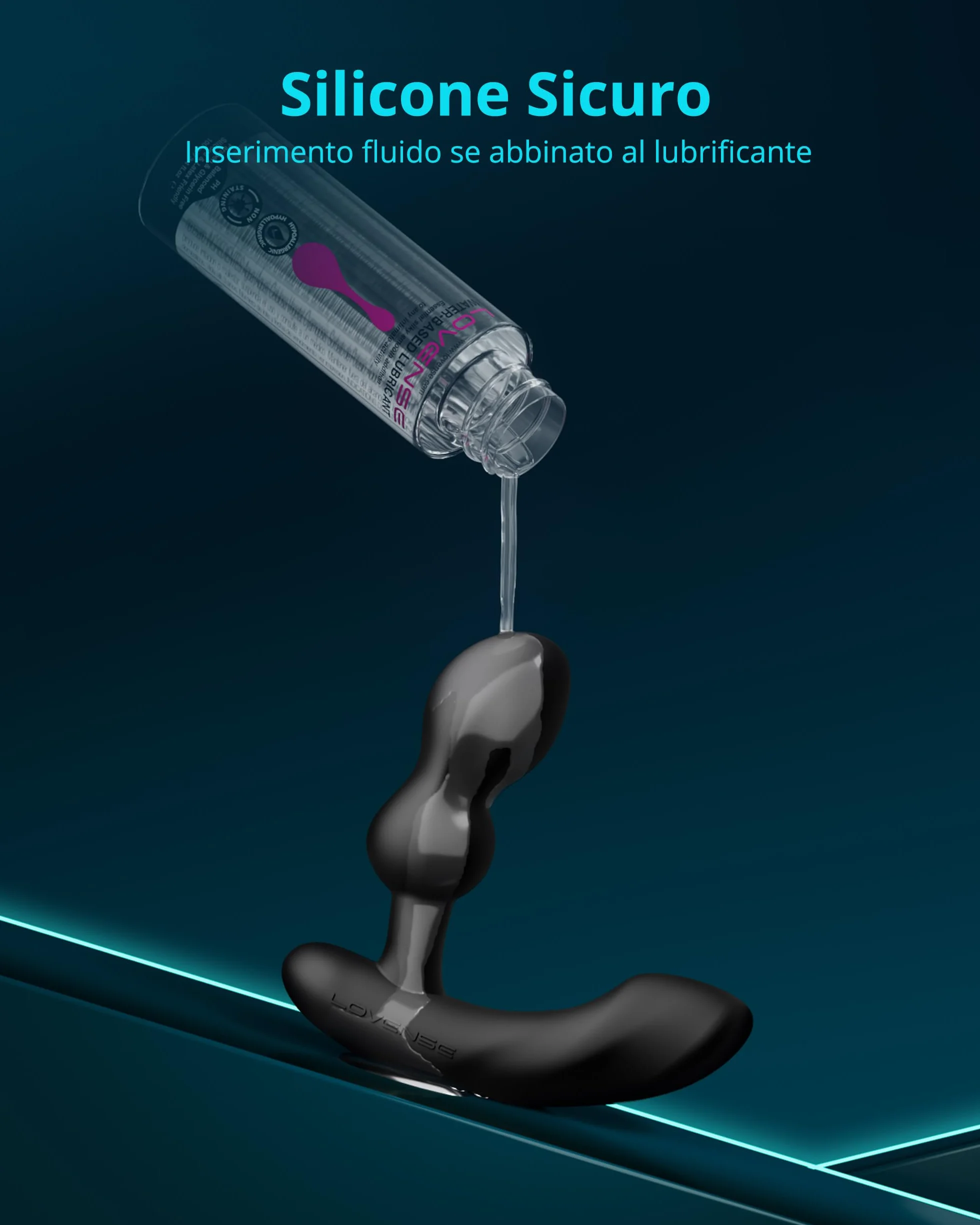LOVENSE Edge 2 Massaggiatore Prostatico Vibrante Regolabile Bluetooth App Control, Vibratore Anale Telecomandato, Modalità di Vibrazione Personalizzate illimitate