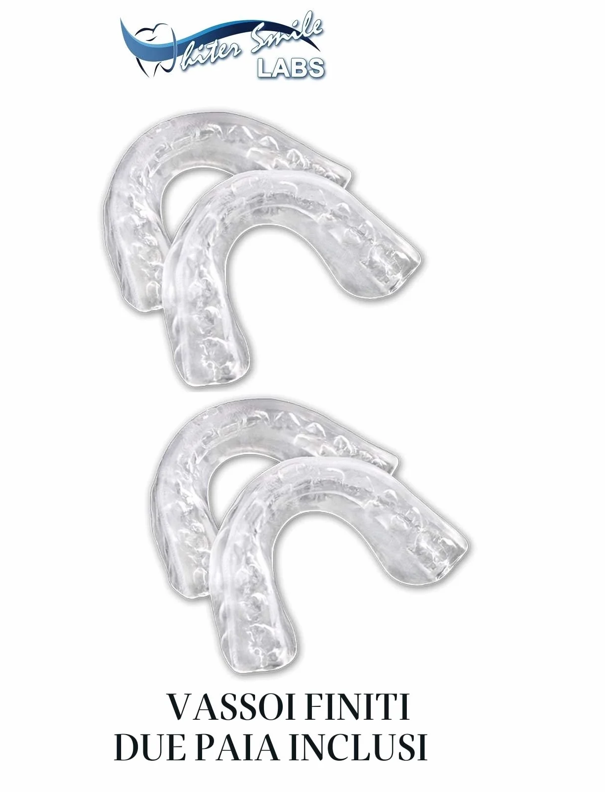 Whiter Smile Labs Vassoio sbiancante denti senza BPA sottile modellabile 4 pezzi