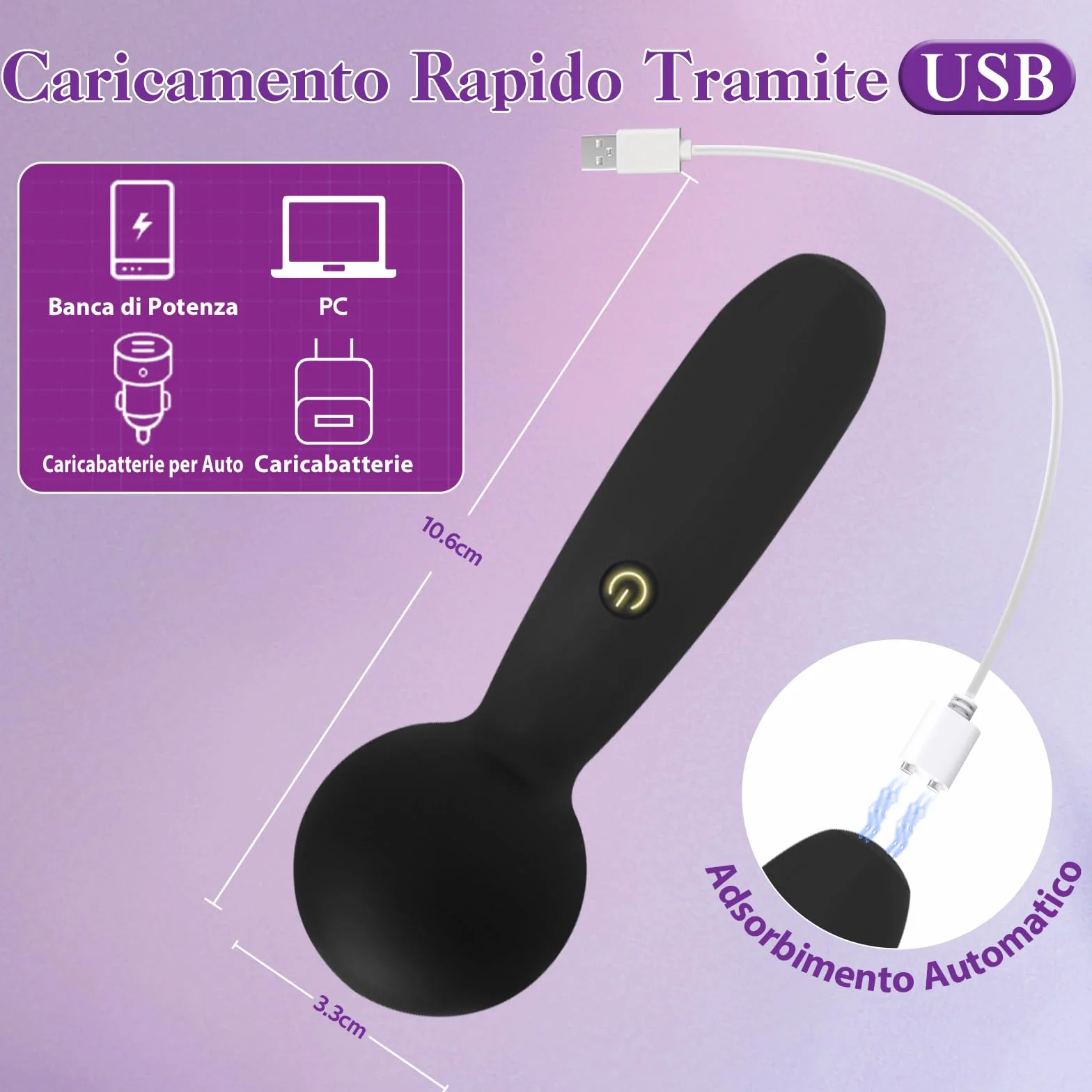Vibratoreper Donna Professionale Vibratore Piccolo 10 Modalità di Vibrazione Sexytoysys Donna Coppia Vibratoreper Donna Punto g Squirting Vibratoriper Donne Sex Toys Stimolatore Clitoride (Nero)