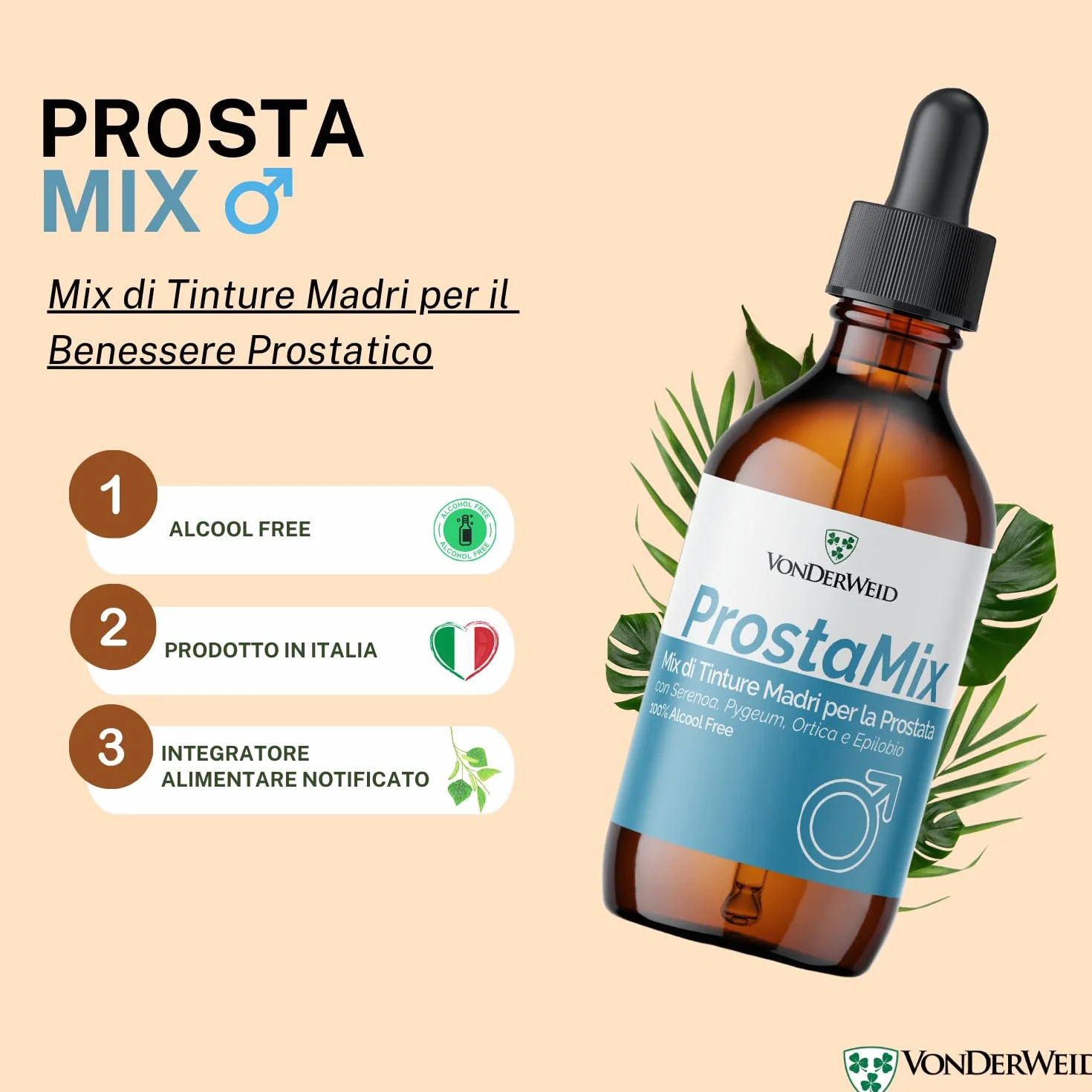 ProstaMix Integratore Prostata Uomo con Serenoa Repens, Pygeum Africanum, Ortica, Epilobio 100 ml