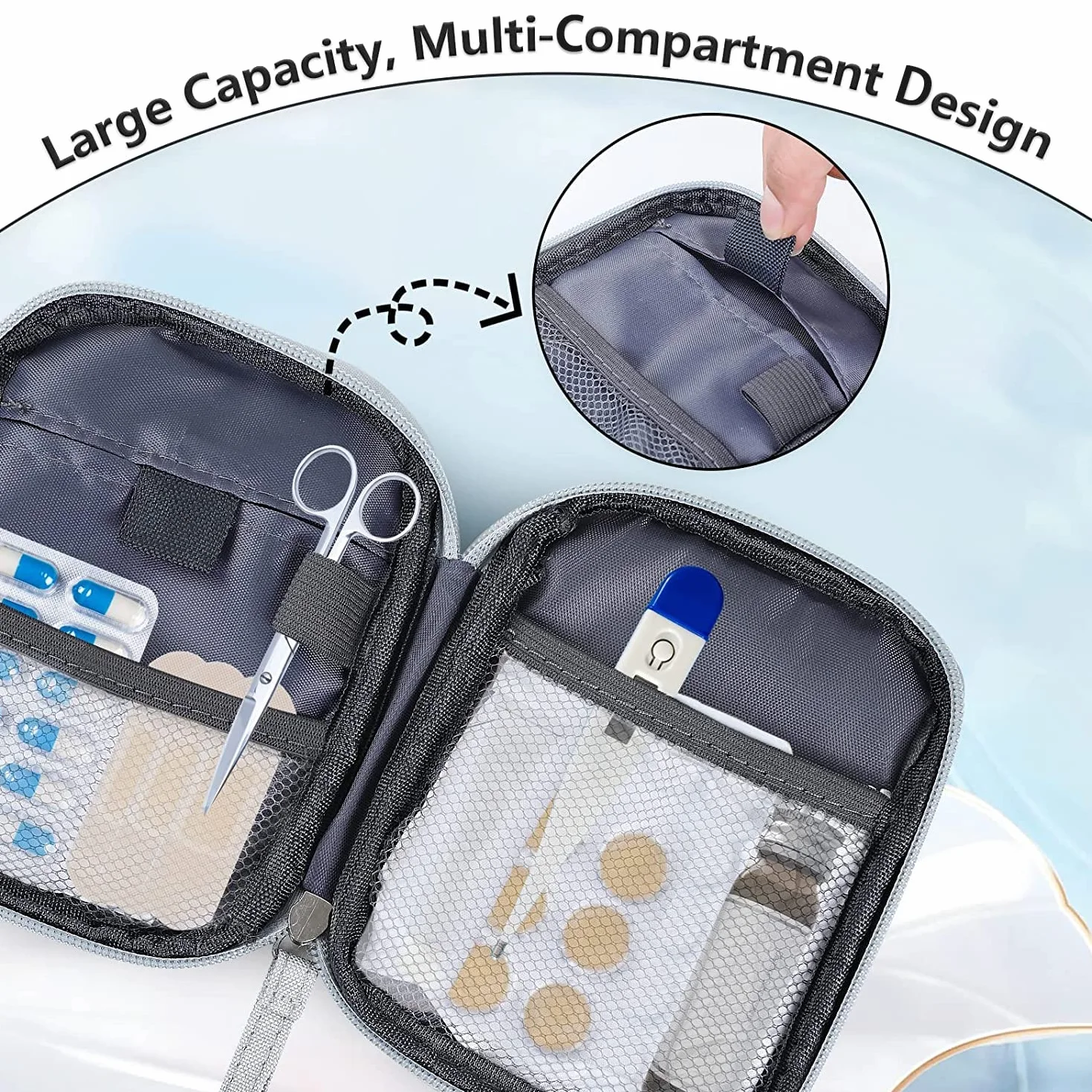 Romon Borsa Pronto Soccorso Viaggio Impermeabile, Kit Medico Vuota Portatile