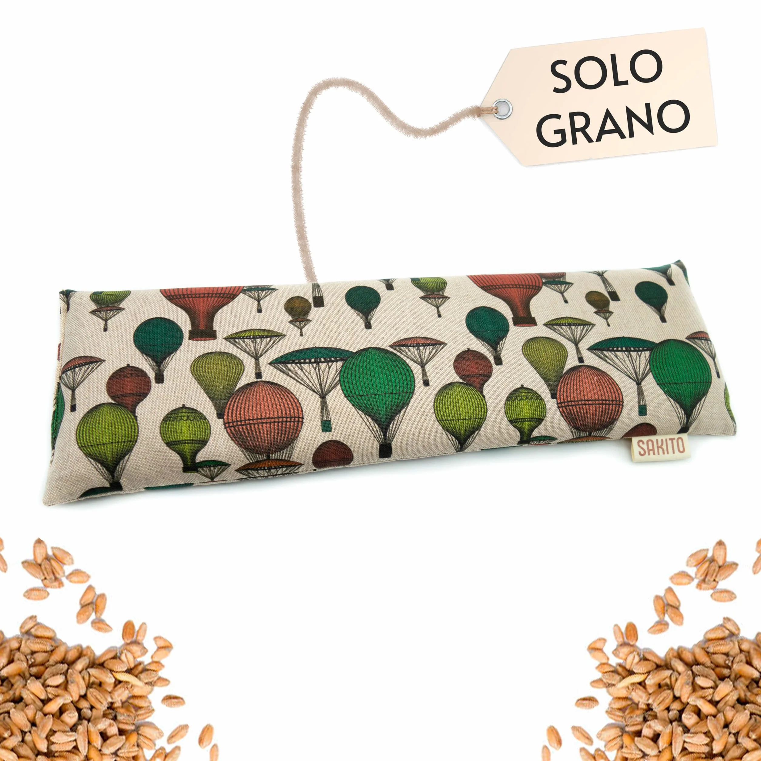 Cuscino Termico Cervicale Inodore (42x12 cm) - Cuscino Cervicale Riscaldante - Cervicale Riscaldante - Scalda Collo Cervicali - Scaldino con Semi - Cuscino di Semi di Grano Non Profumato