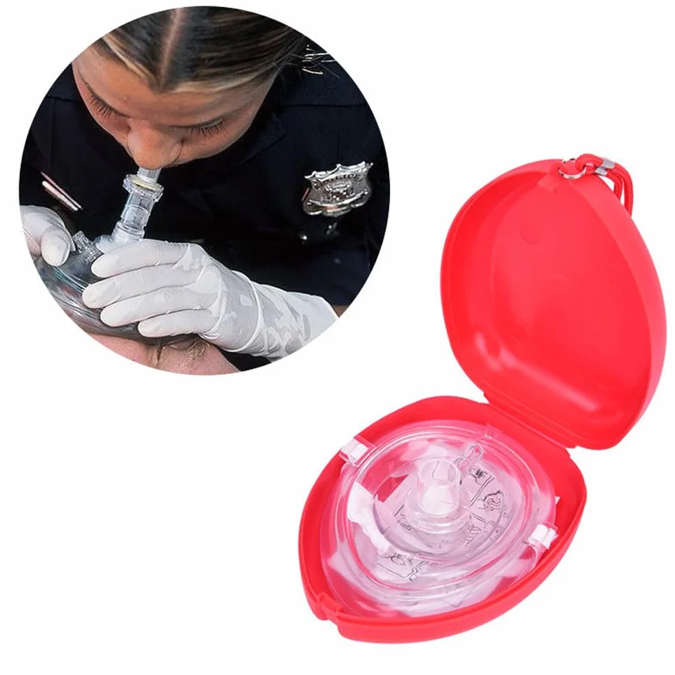 Maschera di salvataggio CPR tascabile con valvola unidirezionale per adulti e bambini