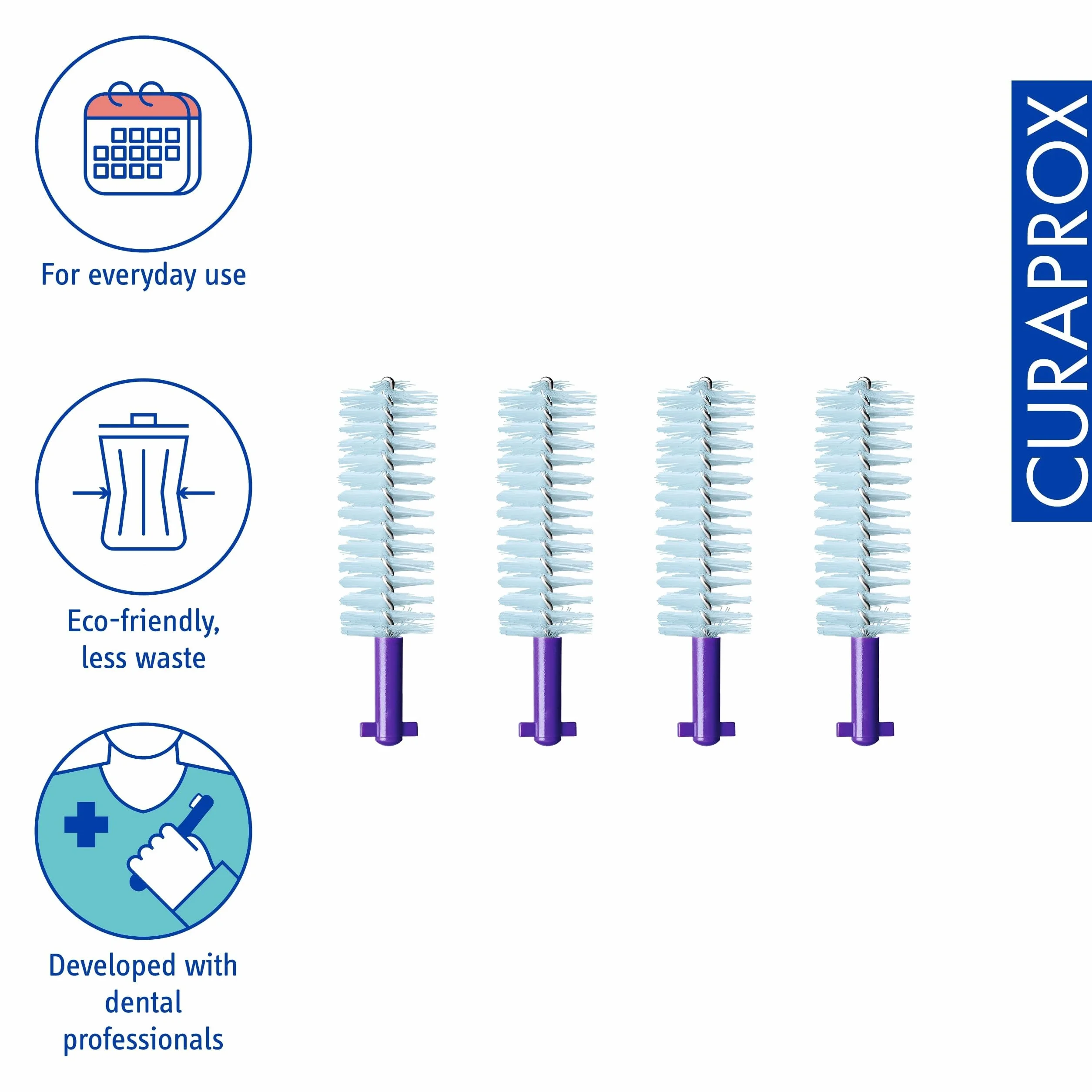 Curaprox CPS 408 Perio Interdental Brush Refills 4-Pack Viola