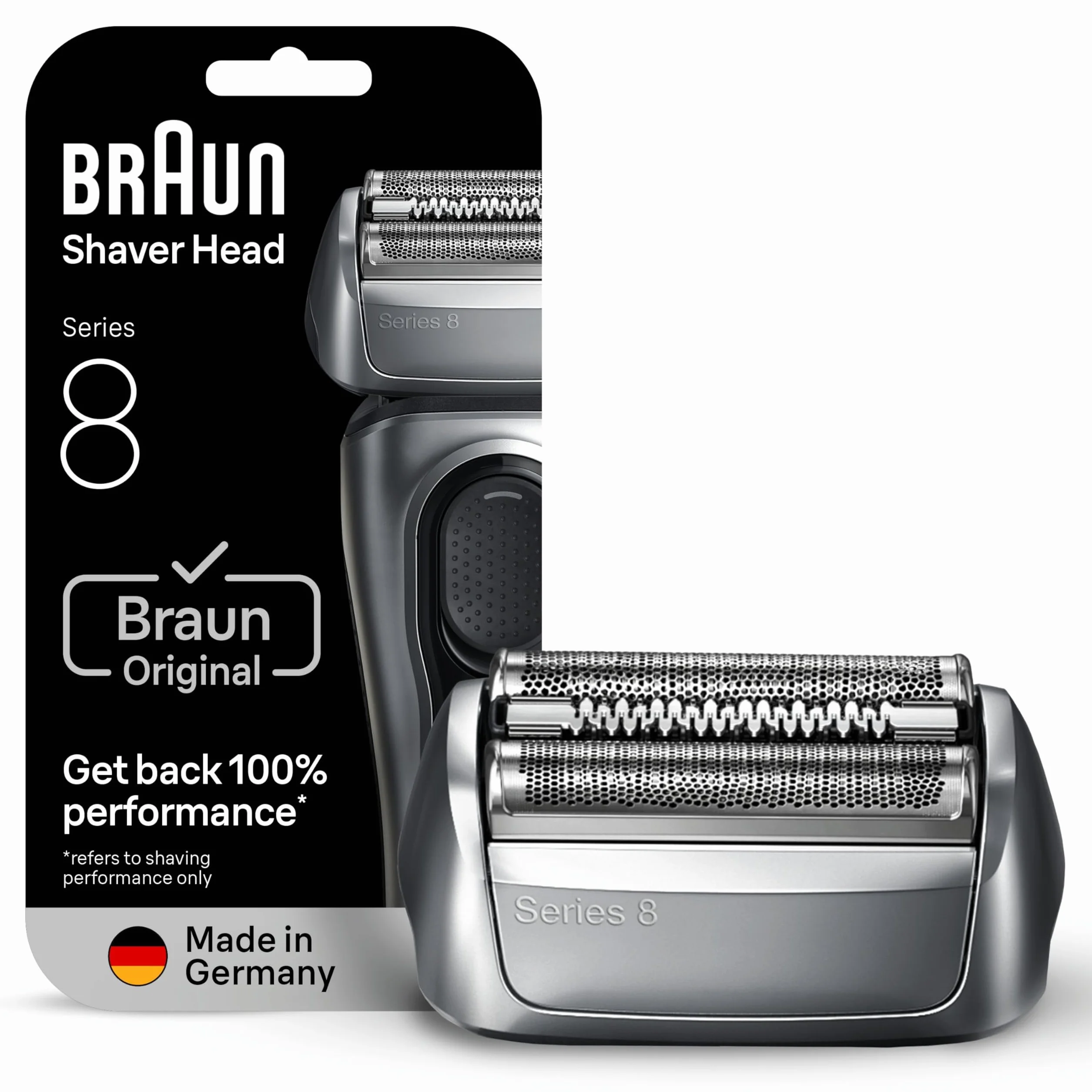 Braun Serie 8 83m, Testina Braun Serie 8 Originale per Rasoio Elettrico Barba, Recupera Il 100% delle Prestazioni del Tuo Regolabarba Uomo, Compatibile con I Rasoi Series 8