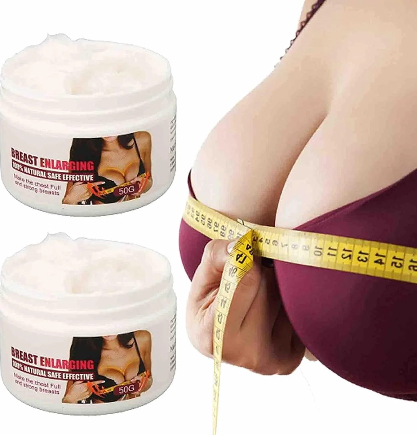 Crema per l'aumento del seno rimpolpante 50 g 2 pezzi
