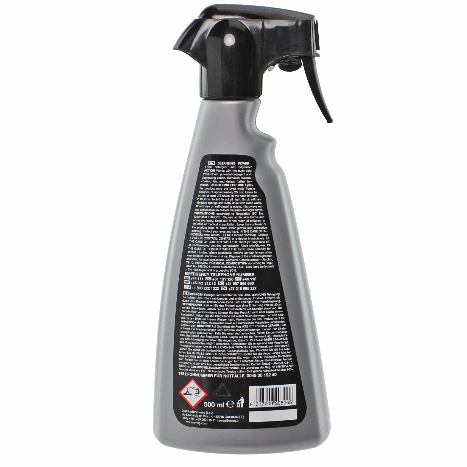 Smeg Detergente Sgrassante Spray Forno Fornelli 500 ml Confezione 2