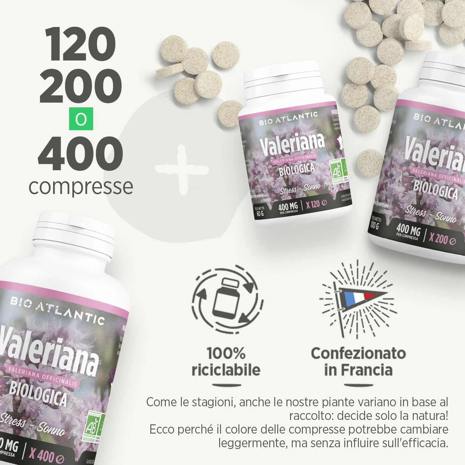 Valeriana Biologica 400mg 200 compresse