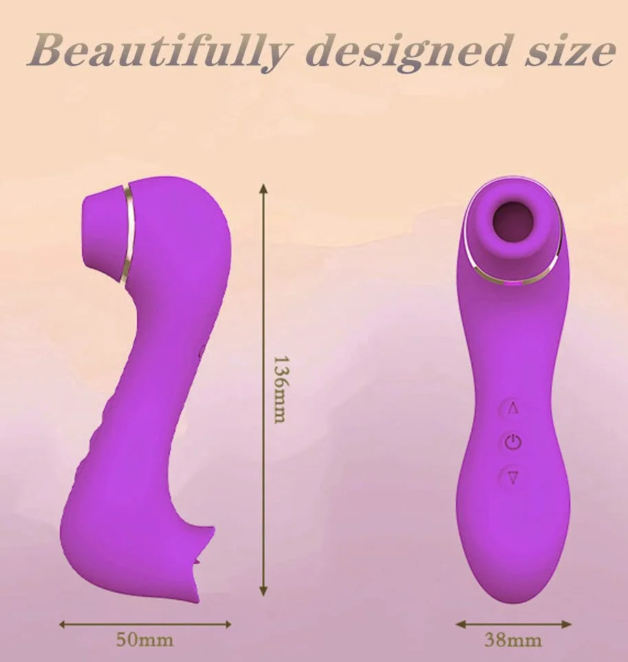 Massaggiatore elettrico，Ṥucchia e Lînguá Çlitòrīdè per Donna Vîbràtóri Clídórídè Dónnà, con 10 * 10 livelli di massaggio regolabiliṠèẍ TôyșṼibratṓrḙṗer Dònṅa Realistico100% impermeabile(Viola-1)