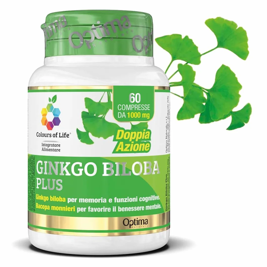 Ginkgo Biloba Plus Integratore di Ginkgo Biloba Supporto Capacità Cognitive Memoria Apprendimento Riduce Stress Fisico Mentale Senza Glutine Vegano 6