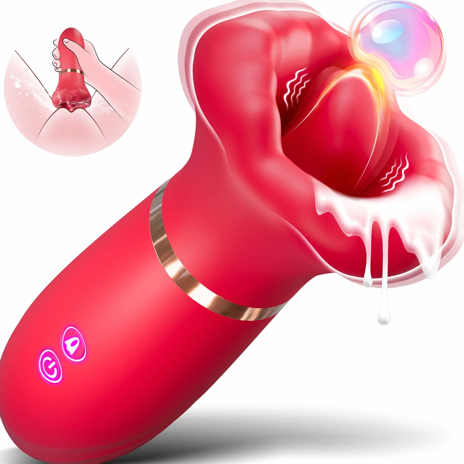 Vibratore Giocattoli Sessuali per Donne Sex Toy Solo - Vibratori per donne con 10 modalità di vibrazione e 10 modalità di leccate, vibratore per punto G con stimolazione del clitoride per Femmina