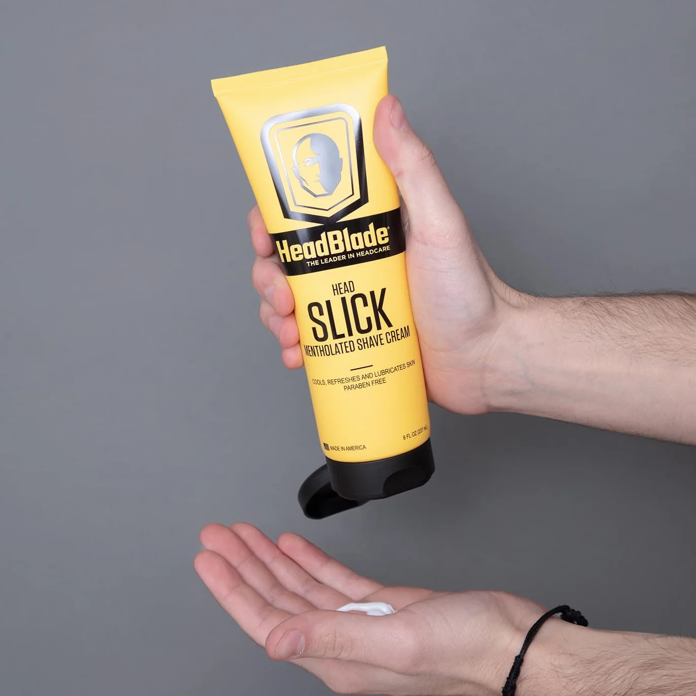 HeadBlade - Crema da barba al mentolato HeadSlick, da usare ovunque tu sia la rasatura - 8 fl oz