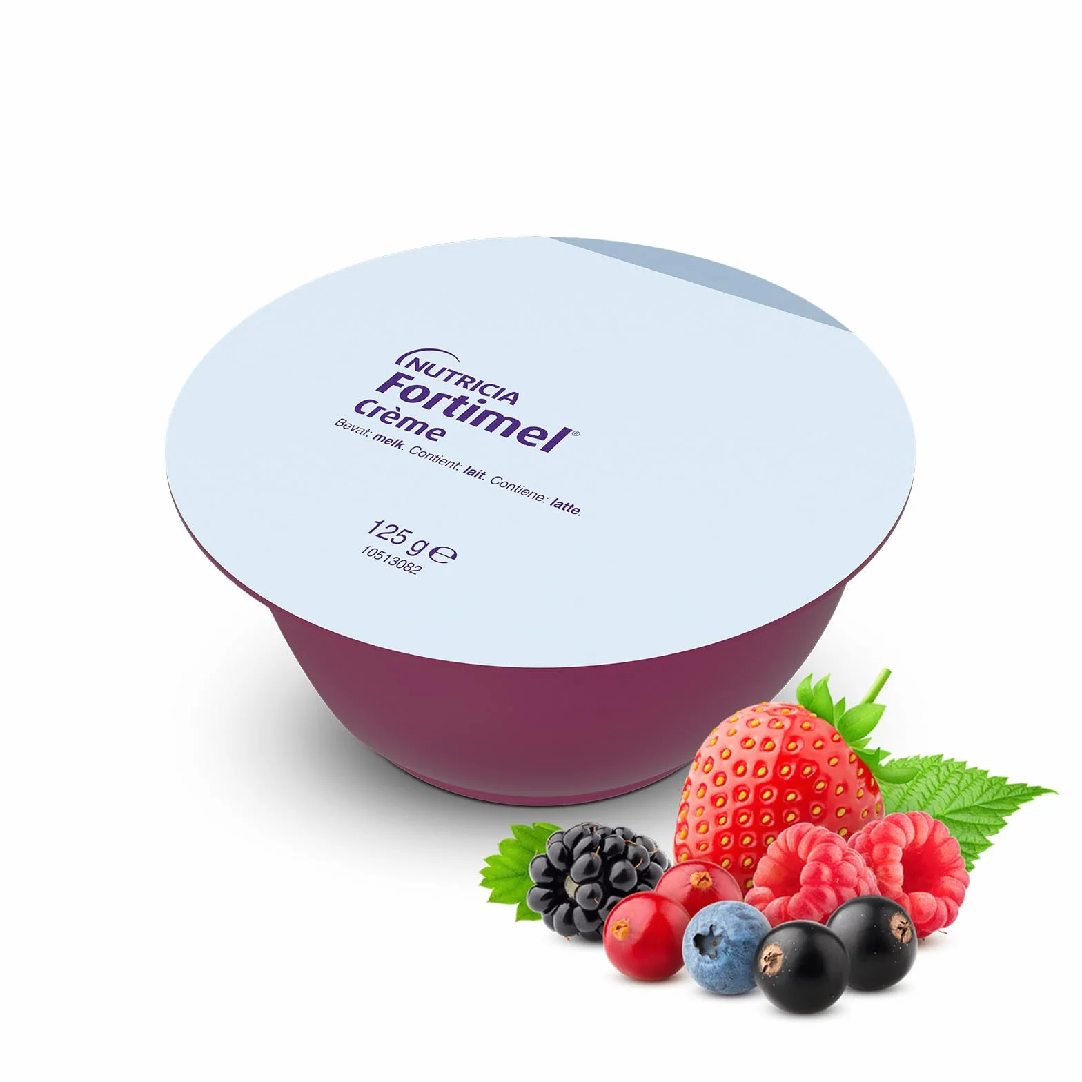 NUTRICIA FORTIMEL CREME - Supplemento Nutrizionale per la Gestione Dietetica della Malnutrizione, Cremoso, adatto per problemi di Deglutizione, Alimento a Fini Medici Speciali, Frutti di Bosco-4x125ml
