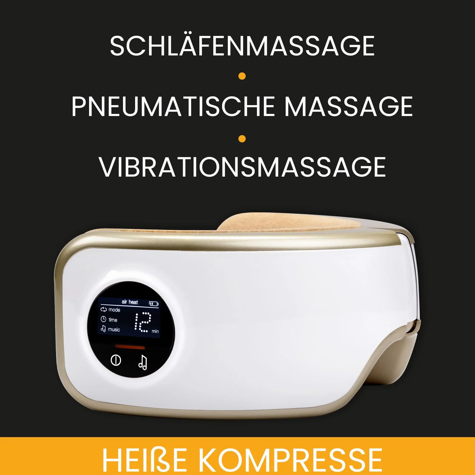 Medivon Horizon PRO Massaggiatore per occhi con calore compressione e musica
