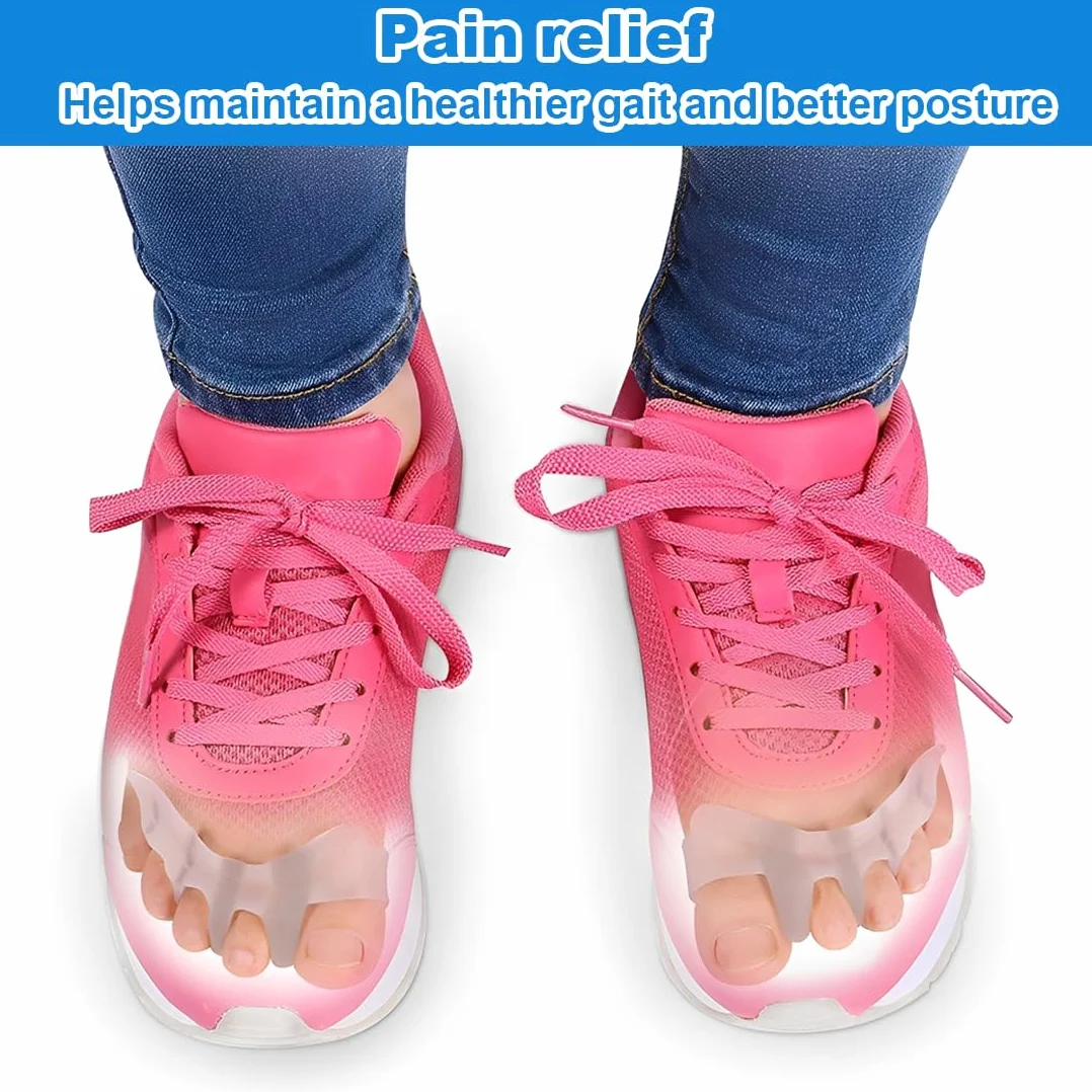 Separatori per Dita dei Piedi in Silicone per Alluce Valgo con Fascia Correttiva, Sollievo dal Dolore