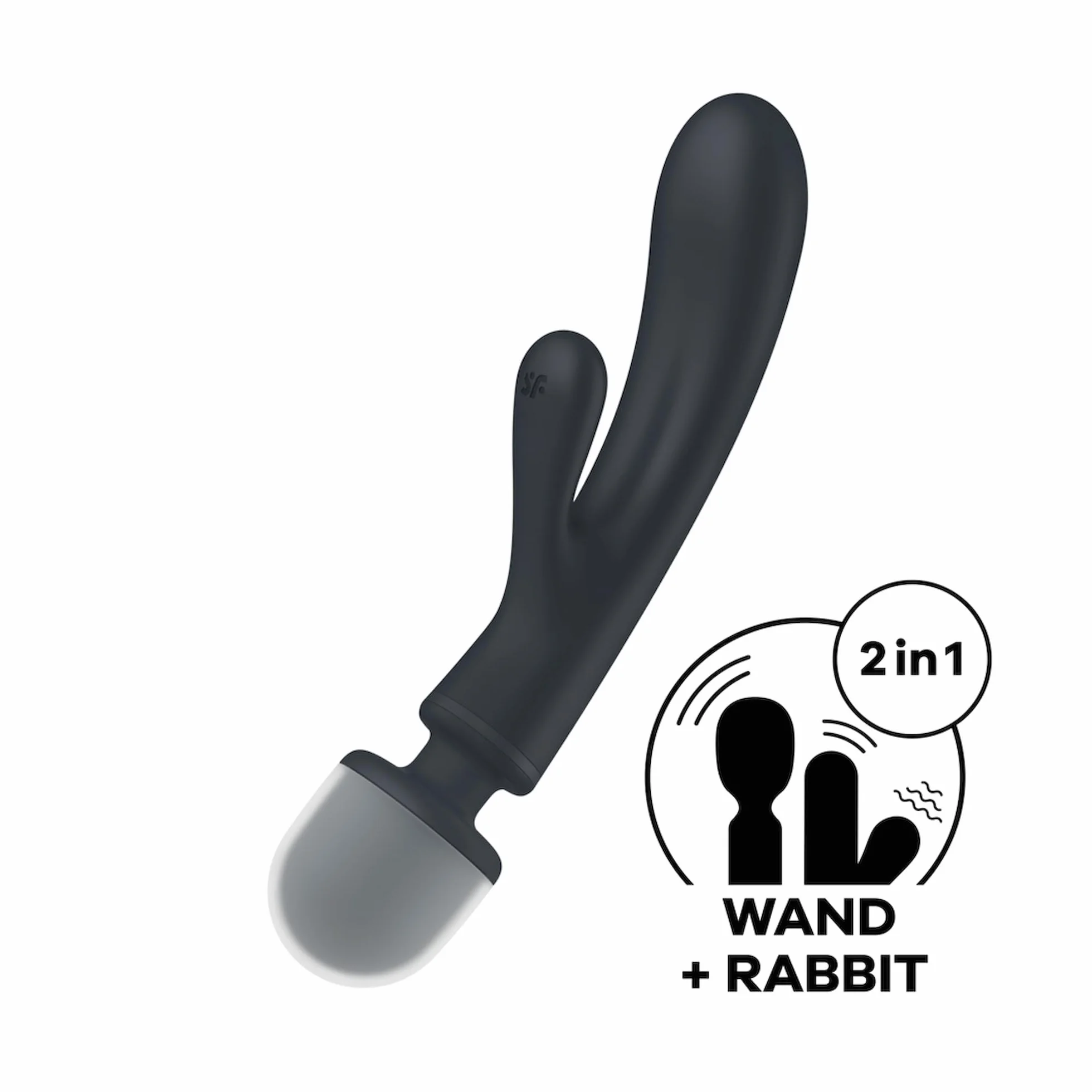 Satisfyer 2 in 1 Triple Lover Dildo Vibratore | Sex Toys multifunzionale | 3 potenti Motori | Impermeabile (IPX7) | Stimolatore del Punto G, del Clitoride e Massaggio | Silicone di alta Qualità