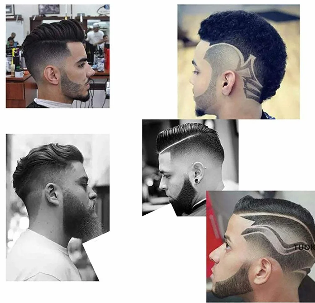 Strumento per modellare la barba da uomo con pettine integrato trasparente
