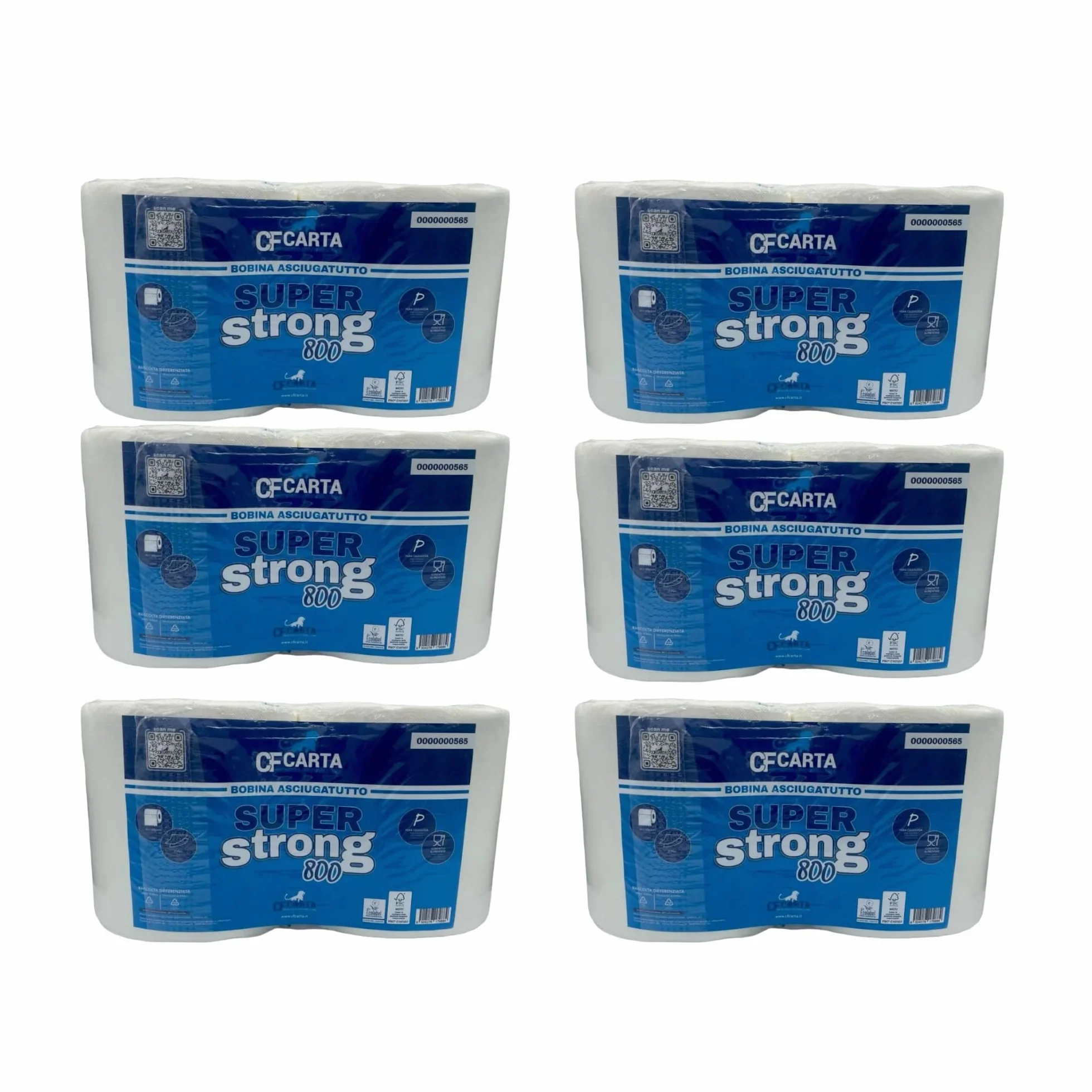 Carta rotoloni asciugatutto SuperStrong 800 2veli micro incollati 800 strappi