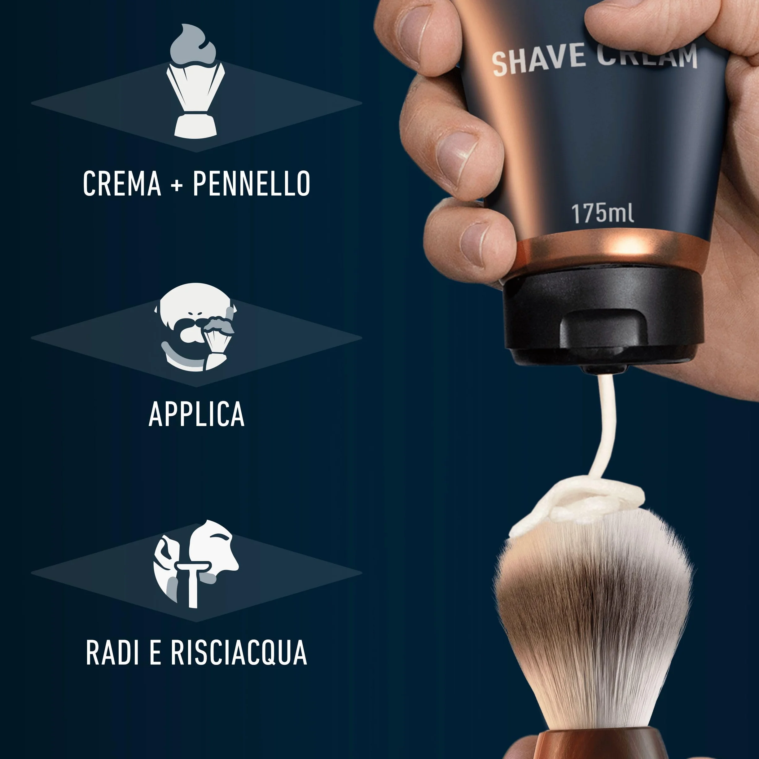 King C. Gillette Crema da Barba Originale 175ml Uomo Idratante Pelli Sensibili