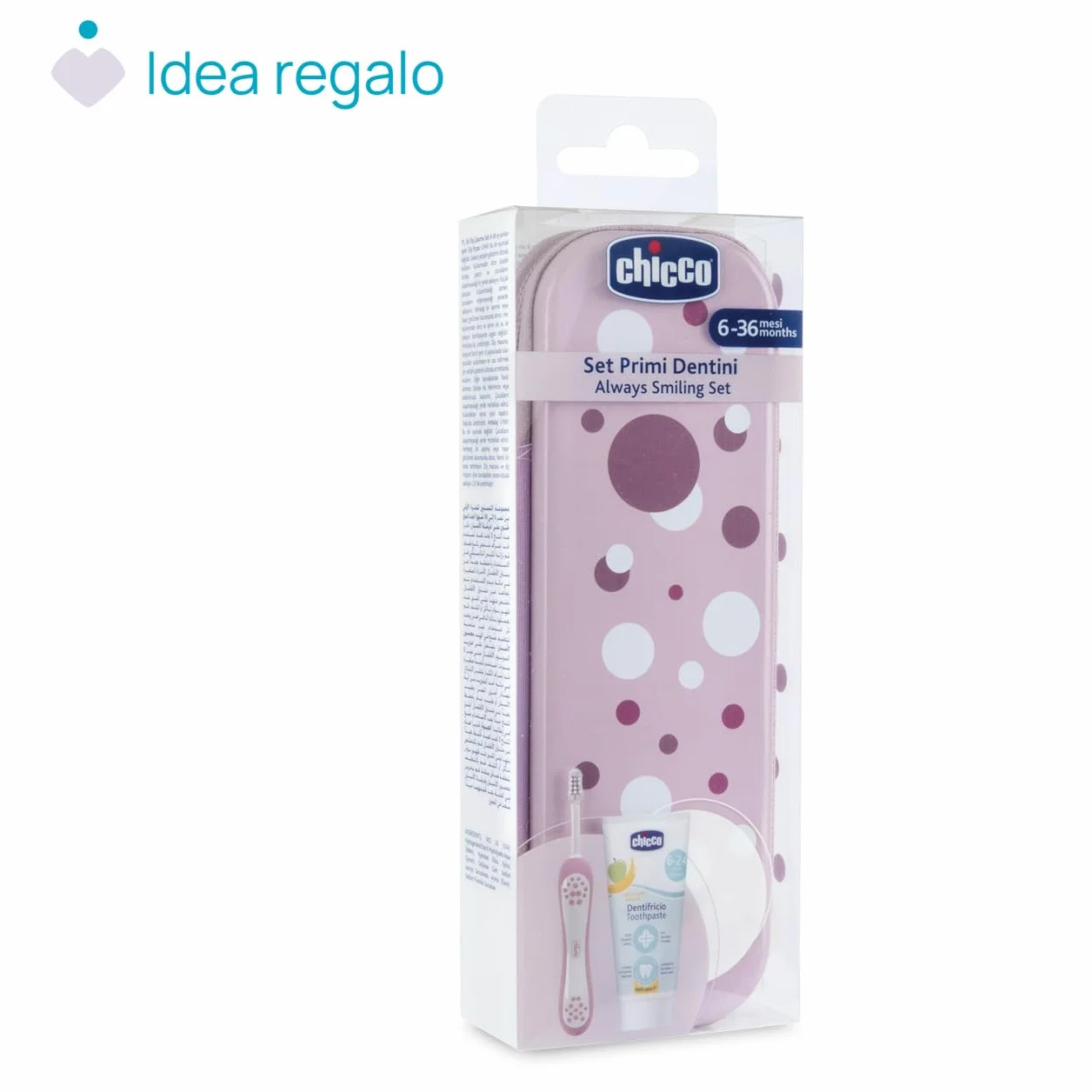 Set Primi Dentini Chicco Set Spazzolino e Dentifricio per Bambini, Con Pratico Astuccio,
