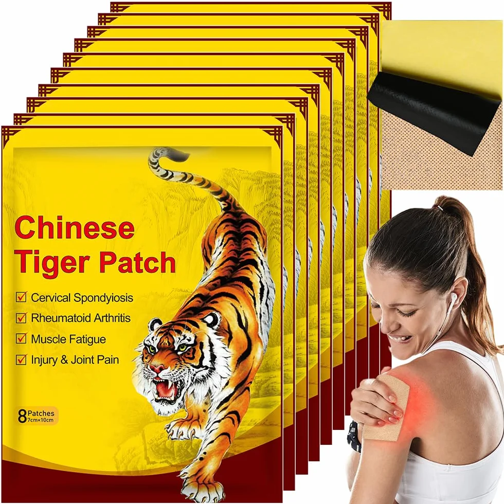 80 Pcs Cerotti Antidolorifici, Cerotto Antidolorifico della Tigre, Cerotti Riscaldanti Schiena, Cerotti Antidolorifici Schiena per Mal di Schiena, Ernia del Disco Lombare, Muscoli Della Schiena