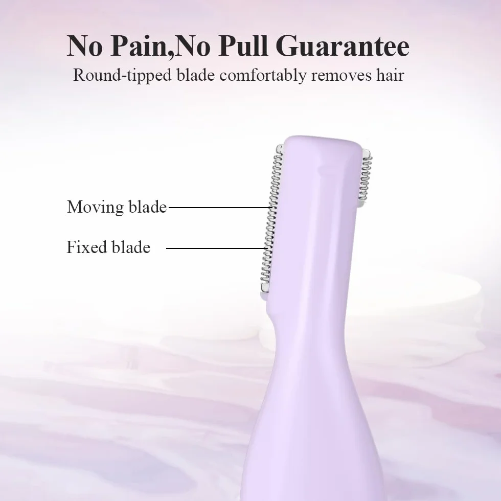 Rasoio Sopracciglia,TOUCHBeauty Epilatore Sopracciglia Donna, Face Razor Professionale di Precisione Facciali Indolore, Rasoio Viso Trimmer Portatile per donna e uomoAG-1658Z(Viola)