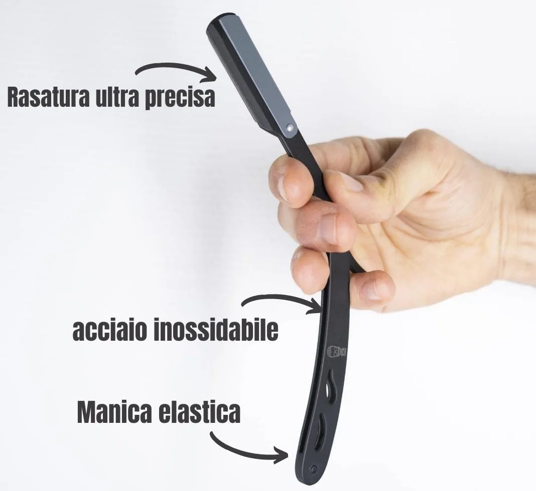 Rasoio a mano libera 20 Mezze lamette kit barba uomo professionale barbiere lame rasatura