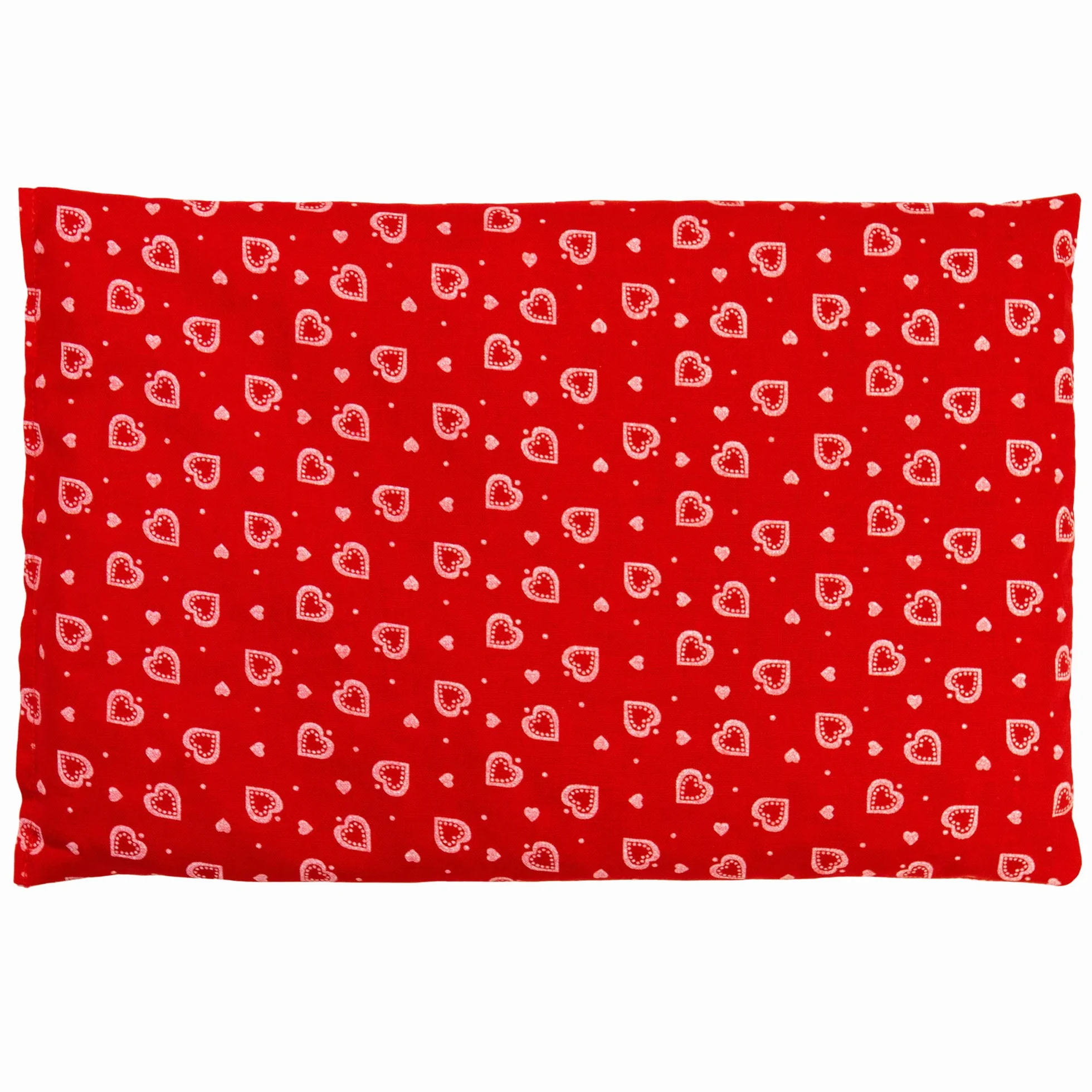 Cuscino termico - Semi di lino - Cuore rosso - 30x20cm - Terapia caldo e freddo