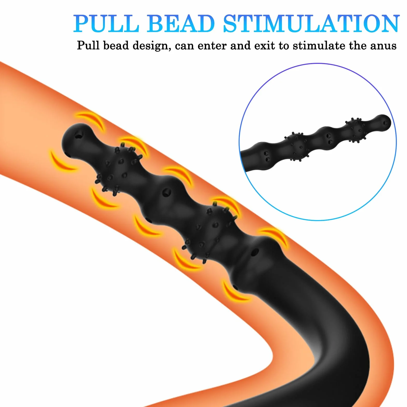 BDSMJOY Doccia clistere anale Cleaner in silicone, Tubo flessibile per clistere con Particelle di massaggio, Plug Anale Butt Plug Sexytoysys Donne Uomo (L)