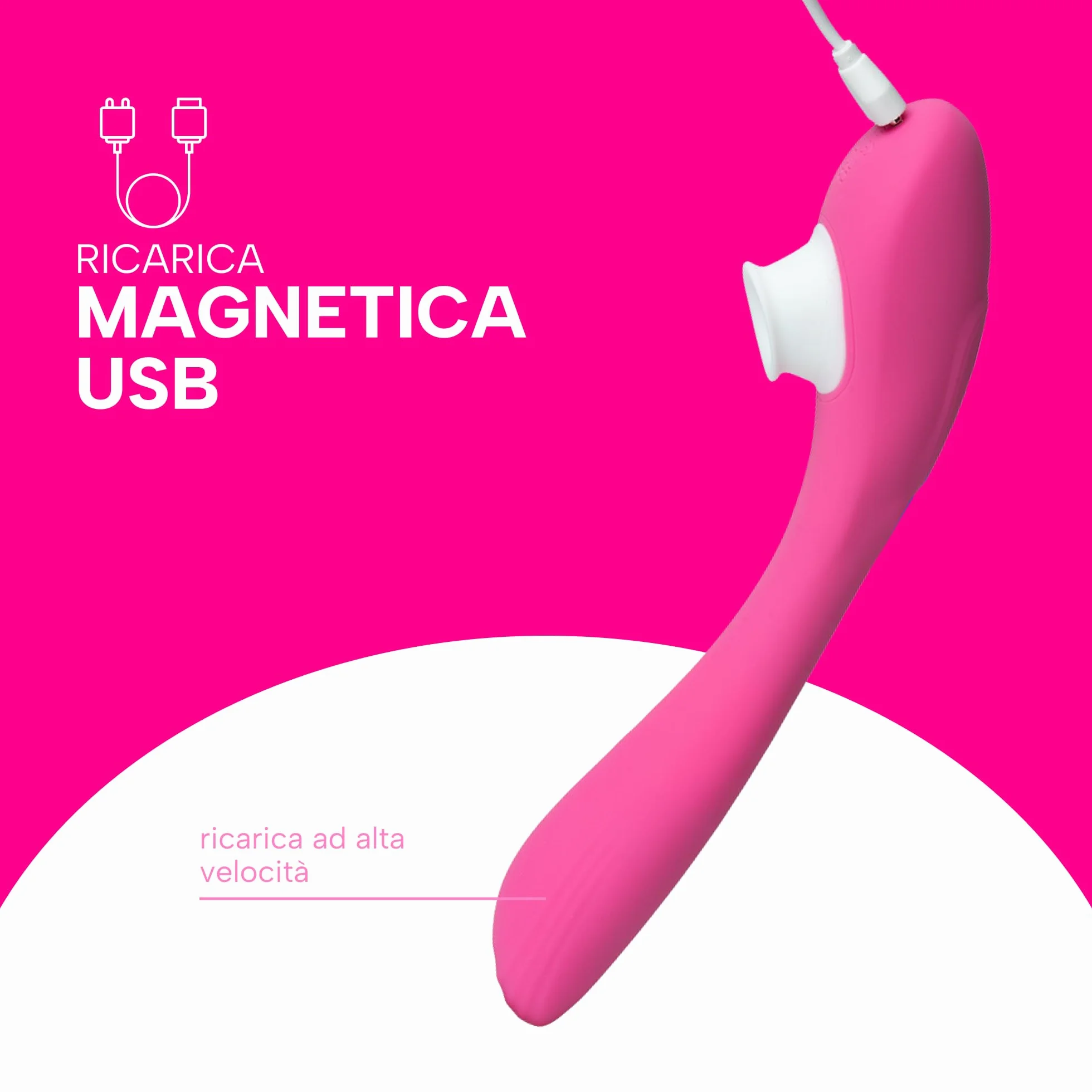 MySecretCase Vibratoreper Donna Punto g Squirting con Lingua Vibrante Clitoride Stimolatore Clitoride Femminile, 9+9 Modalità, Silicone, IPX7, USB, Sexytoysys Donna e Coppia Vibratoriper Donne