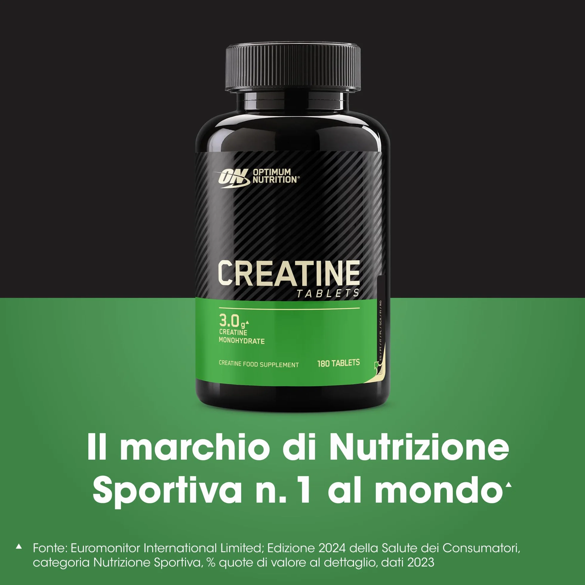 Optimum Nutrition Creatine Tablets – 3 g di Creatina Monoidrato per Porzione per Supportare le Prestazioni Durante l’Allenamento ad Alta Intensità – 60 Porzioni (180 Compresse)