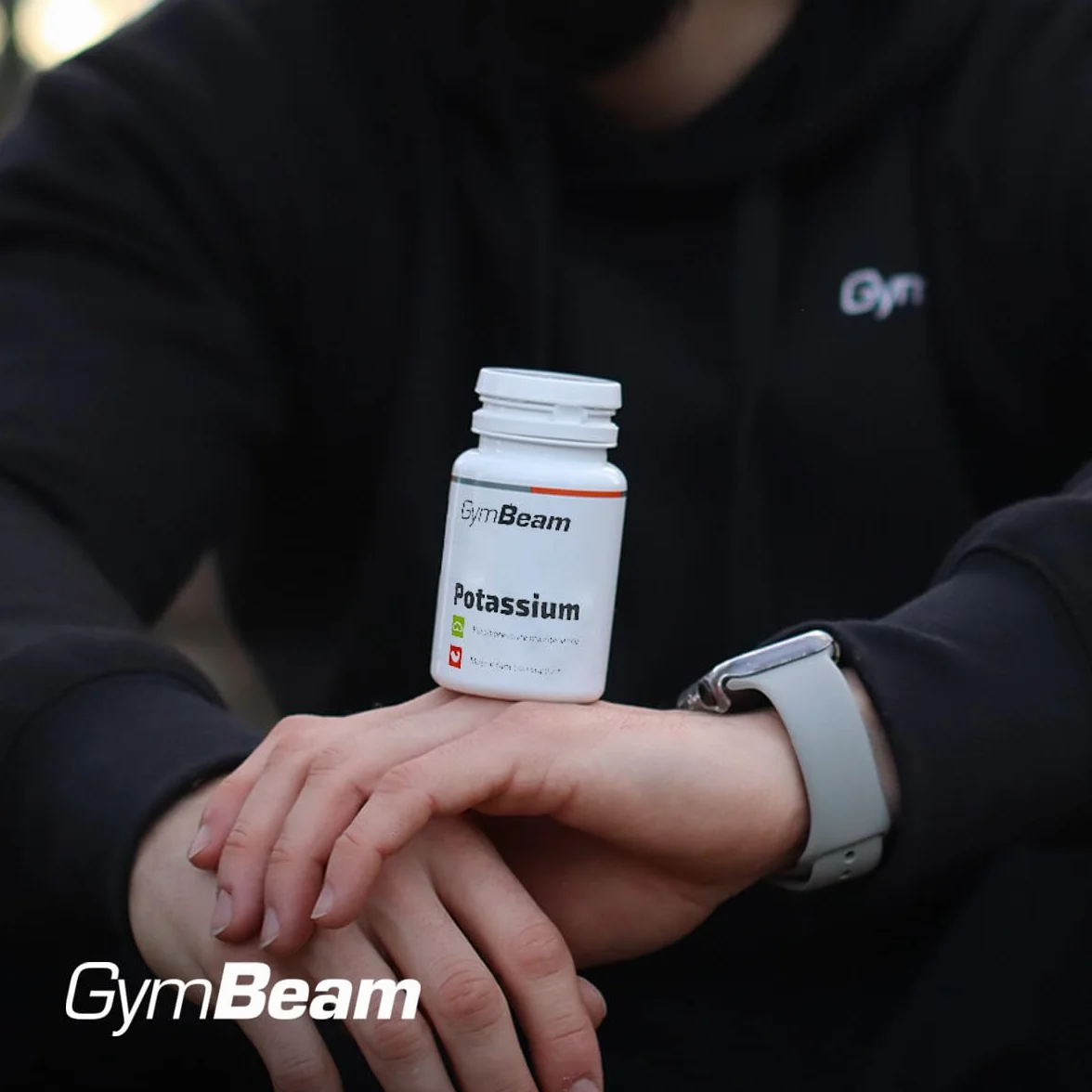 GymBeam Integratore di Potassio 60 cps, 300mg per Capsula, Citrato di Potassio per Funzionalità Mentali Ottimali e Normali Livelli di Pressione Sanguigna, Favorisce la Funzionalità Muscolare