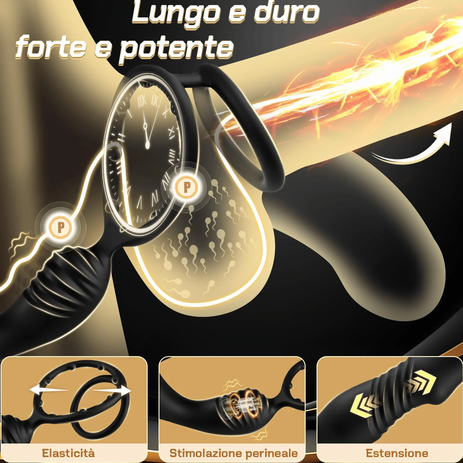 Vibratori Anali per Uomo Stimolatore Prostata Uomini Massaggio Prostata con Anello per Pene Anal Plug con 9 Modalità di Spinta e Vibrazione Sex Toys Uomo Anale Vibratore Dildo Anale Controllo APP