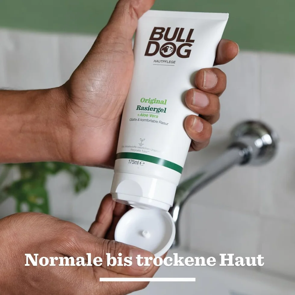 BULLDOG - Rasatura bagnata per uomini | Crema da barba originale | per una rasatura liscia e accurata | 175 ml