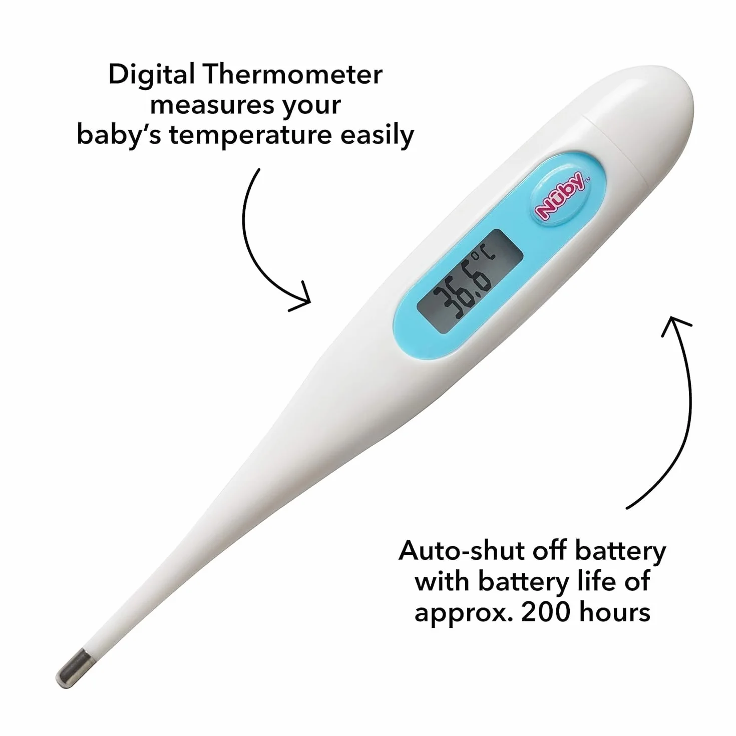 Nuby Digital Thermometer for Children Adults