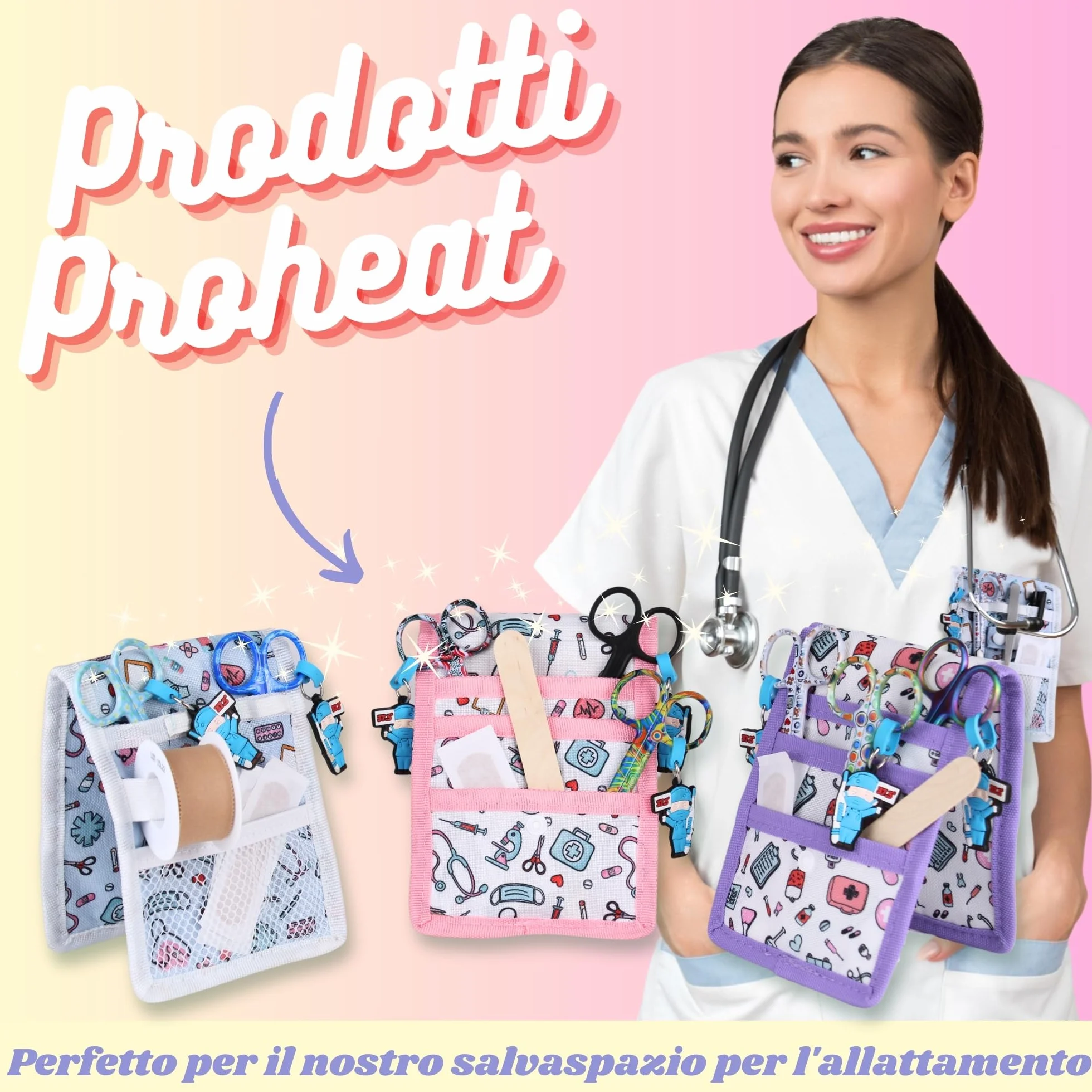 Forbici Infermiere Professionali Dritte per Bendaggio Ph Pro Heat