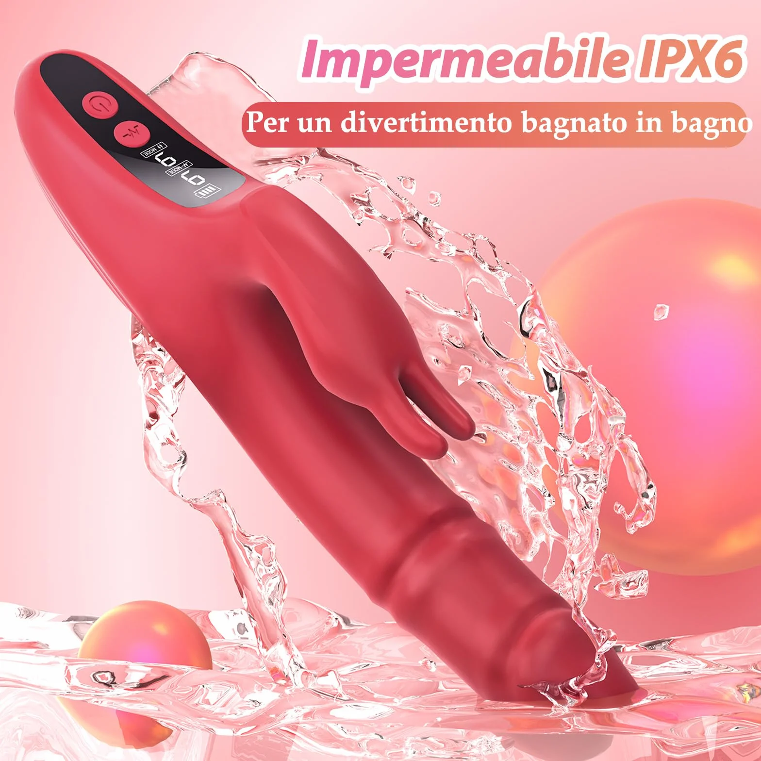 Vibratoreper Donna Professionale Vibratore Dildo Sex Toys - Vibratori Femminile Sexytoysys Coppie Uomo Sesso Adulti Toy Sessuali per Donna Clitoride Plug Anale Giochi Erotici con 9 Spinta 9 Vibrazione