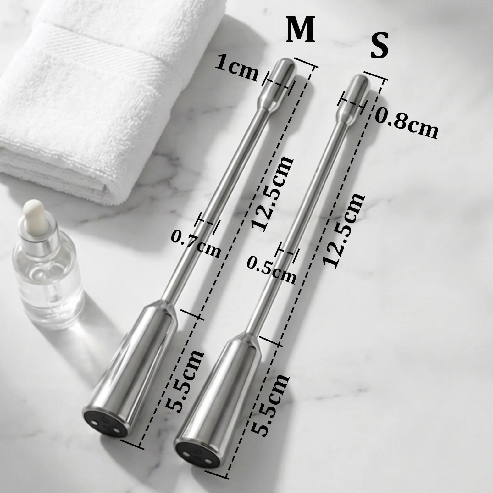 Giocattoli Sessuali Vibranti per Uomo con Sonda Uretrale 8mm, 10 Modalità di Vibrazione, Dilatatore Pene