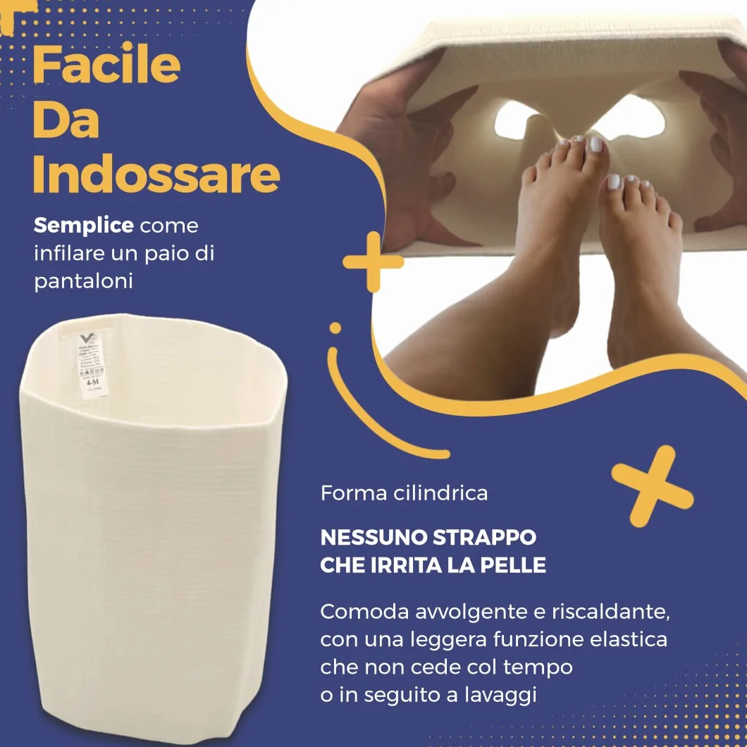 VP Pancera Contenitiva Uomo Donna Lombare Riscaldante in Lana e Cotone | Fascia Post-Operatoria Made in Italy, Sollievo Mal di Schiena