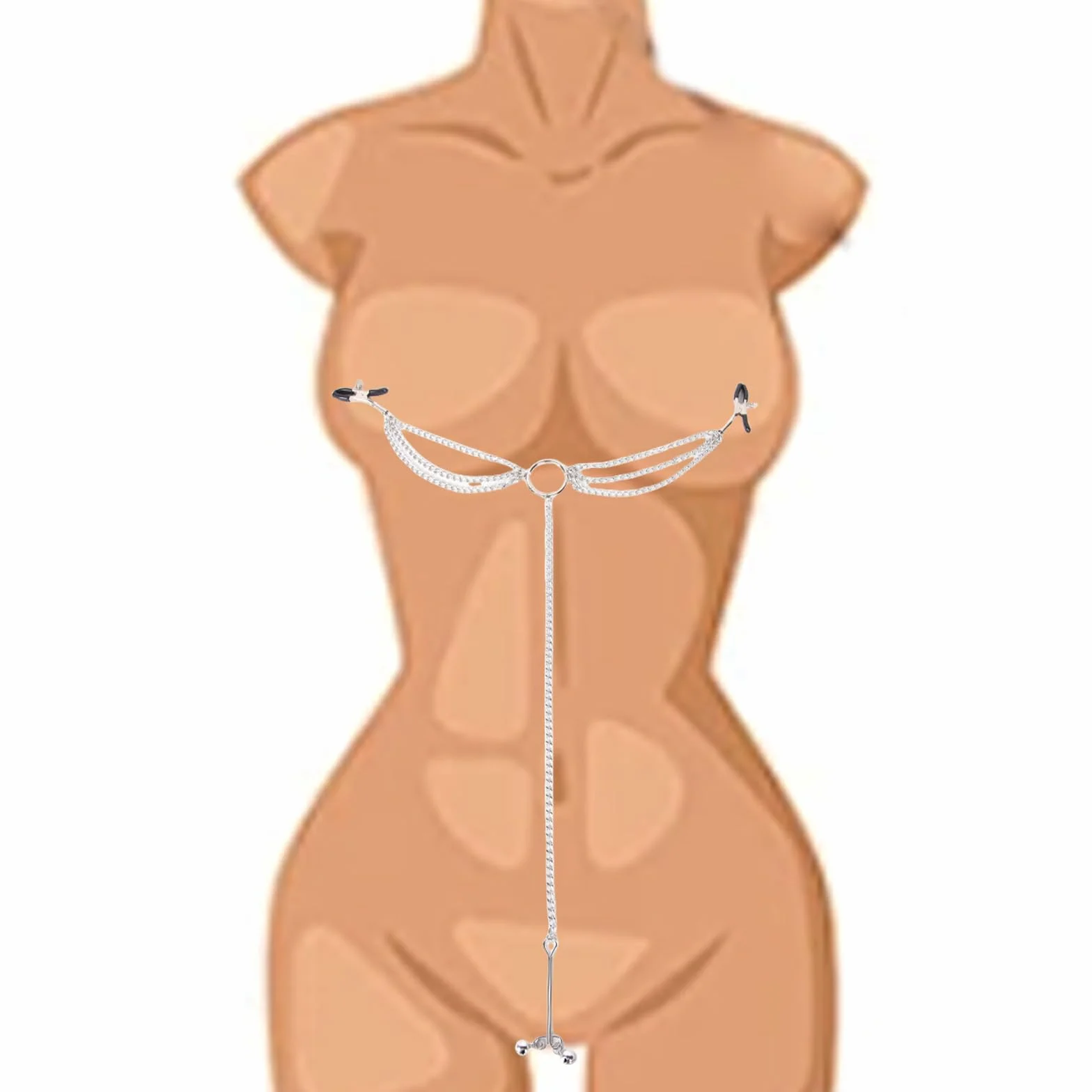 Sexy capezzolo clip collana morsetti per le donne corpo regolabile seno morsetti gioielli per coppie gioco piacere