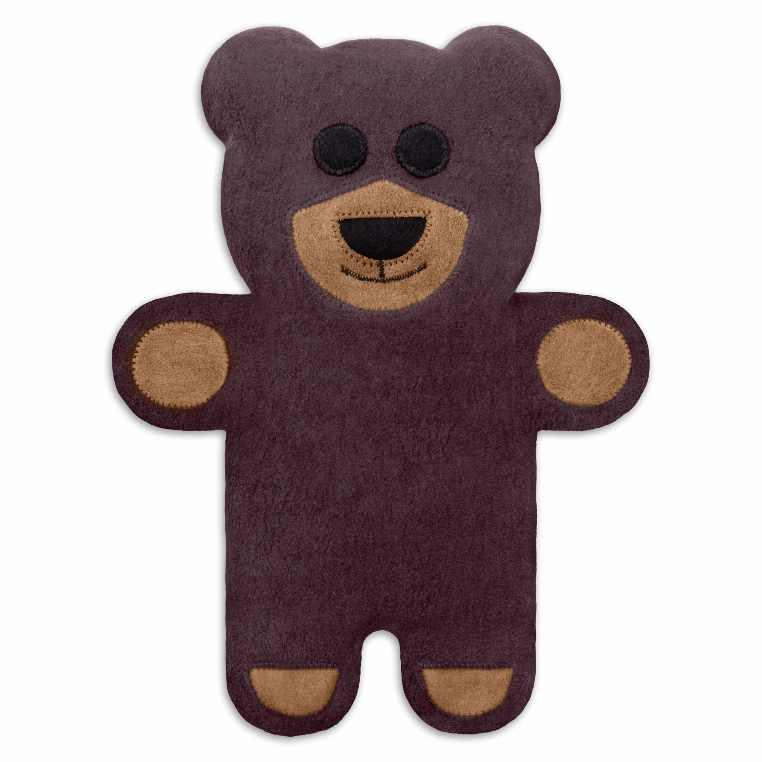 LESCHI Cuscino termico per microonde - In cotone bio con grano biologico - Cuscino riscaldante per dolori mestruali, alla pancia, schiena e zona lombare - Naturale, riutilizzabile - Teddy, viola