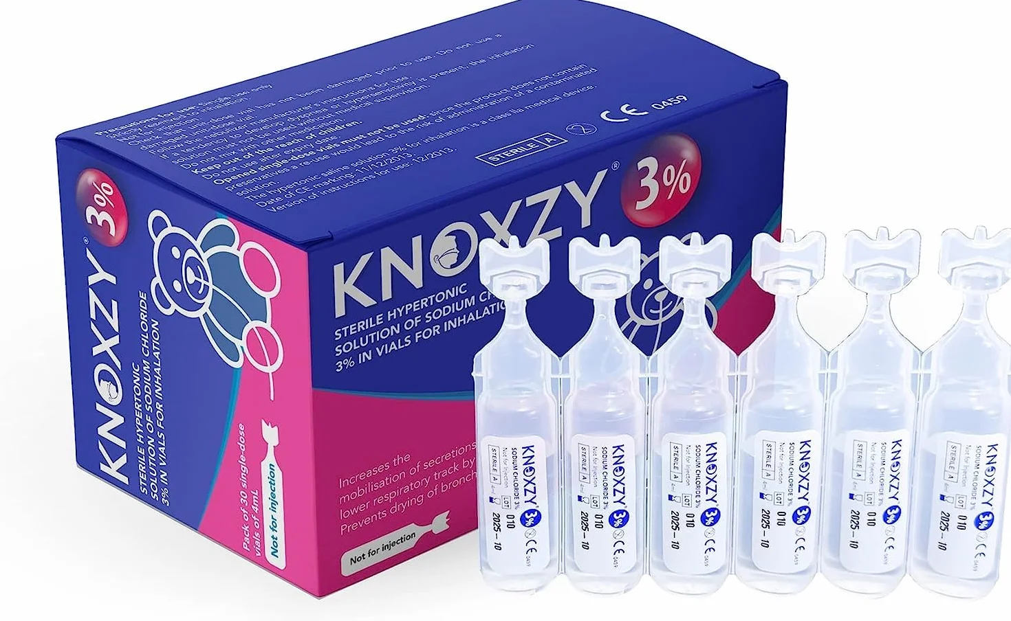 KNOXZY Soluzione ipertonica per inalazione salina 3% 30 flaconcini monodose da 4 ml
