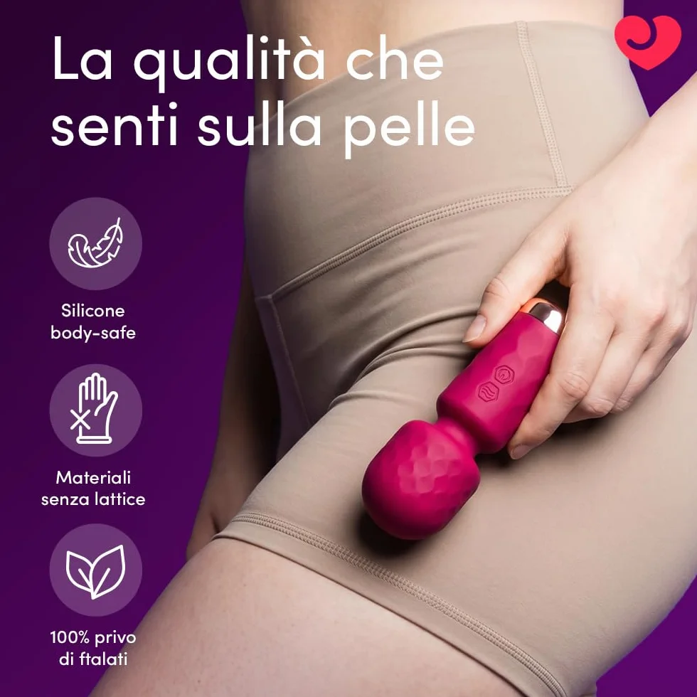 Lovehoney Mini Wand Massaggiatore Vibratore Donna 10 Modalità Ricaricabile Impermeabile Stimolatore Clitoride