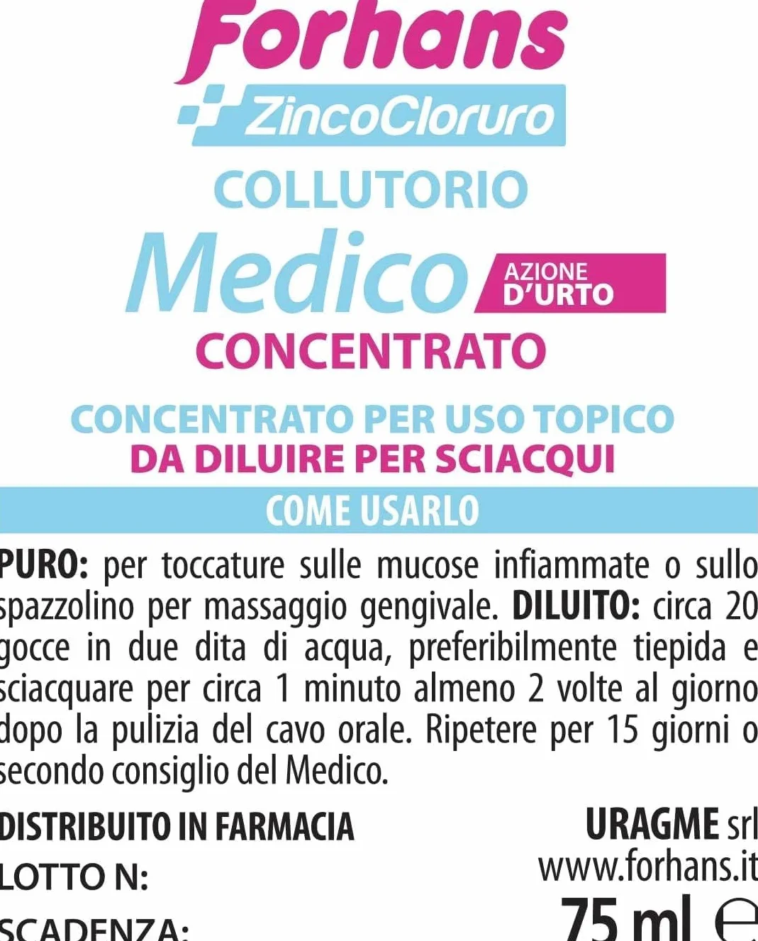 Forhans Collutorio Medico Concentrato 75ml