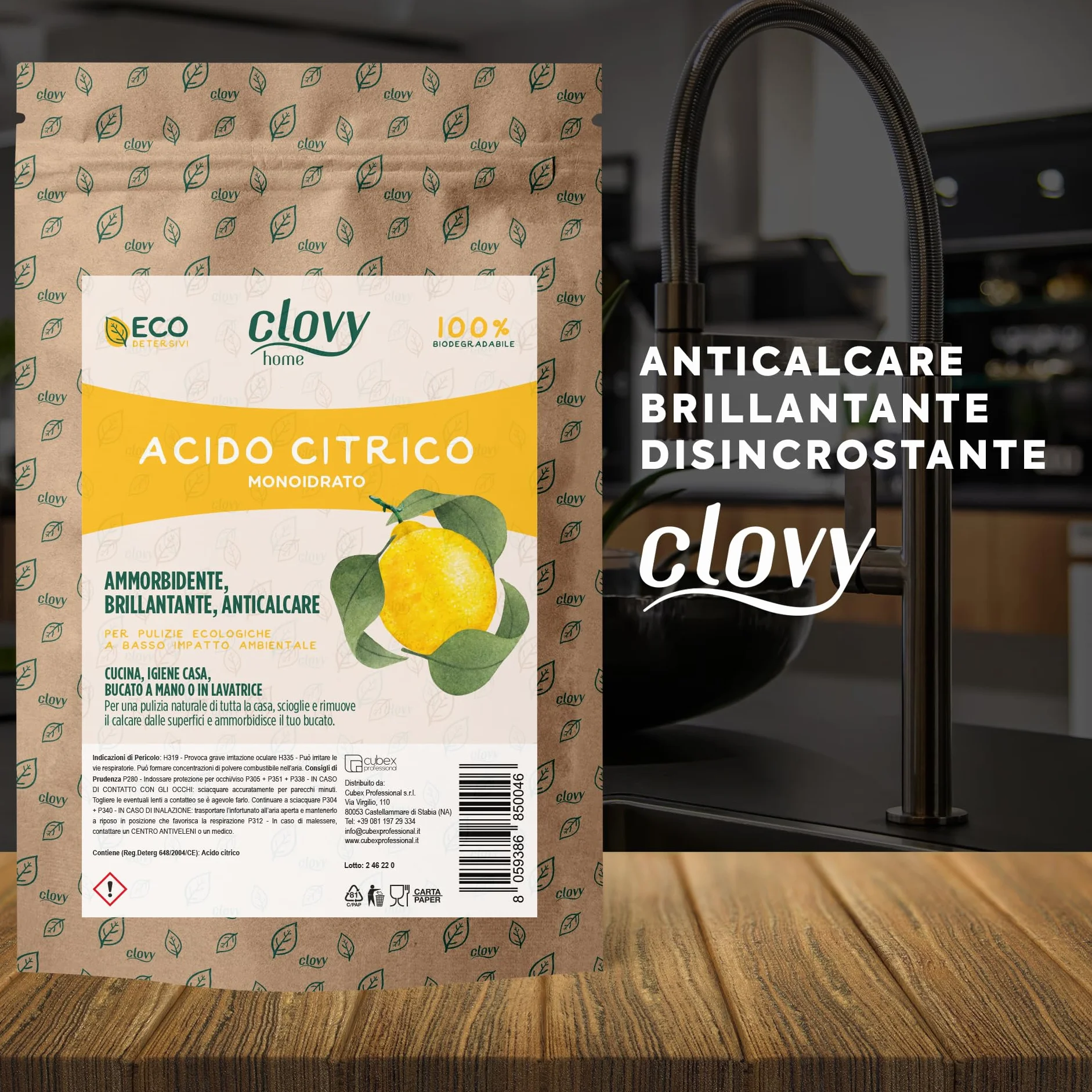 Acido Citrico 4,5 Kg 500 Lavaggi Ammorbidente Brillantante Anticalcare 100% Puro Monoidrato In Polvere Made In Italy