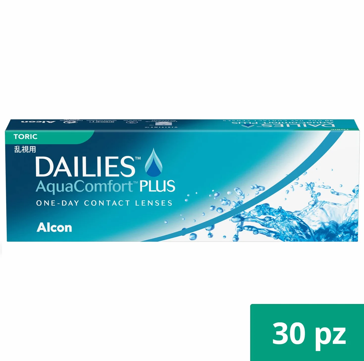 Dailies AquaComfort Plus Toric Lenti a Contatto Giornaliere 30 Lenti BC 8.8 mm DIA 14.4 mm CYL -0.75 Asse 10 -2.5 Diopt