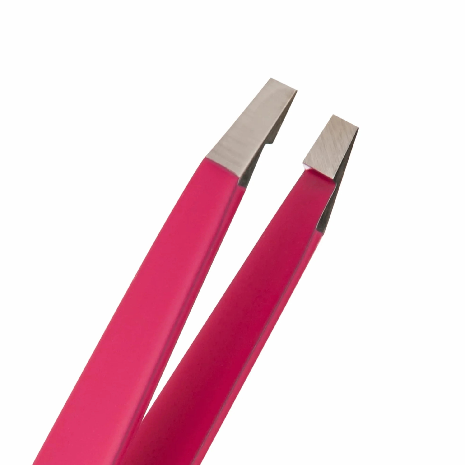 REMOS Pinzetta per sopracciglia in acciaio inox con punta dritta da 9,5 cm in fucsia