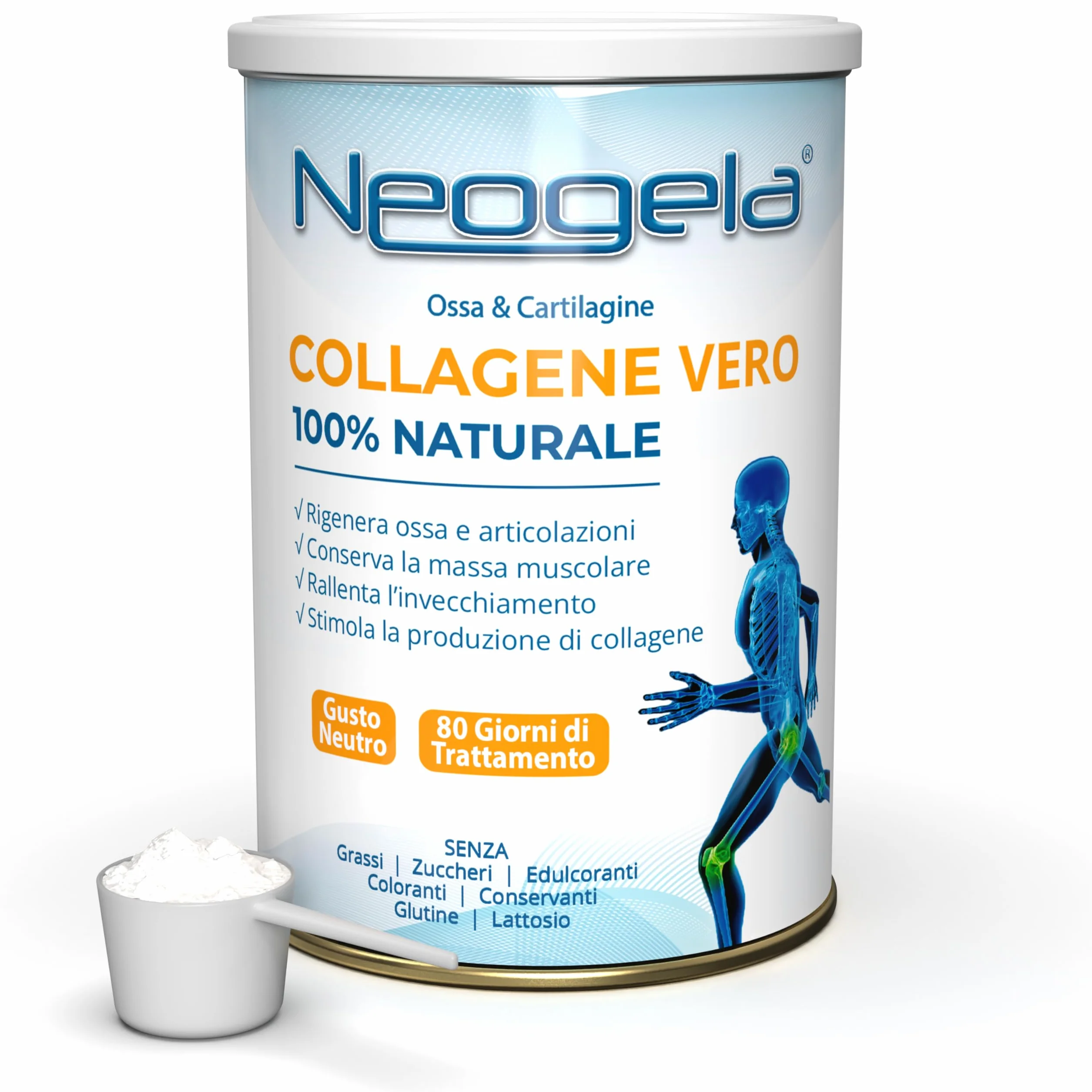 Neogela 98% Collagene Purissimo 400gr Prodotto Naturale